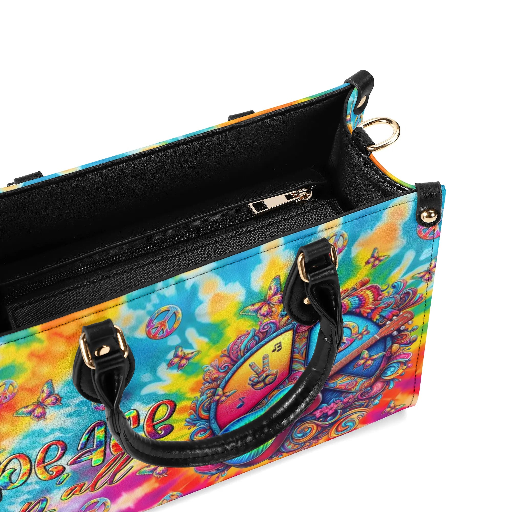 PEACE Y' ALL TIE DYE LEATHER HANDBAG - TLTR0507245