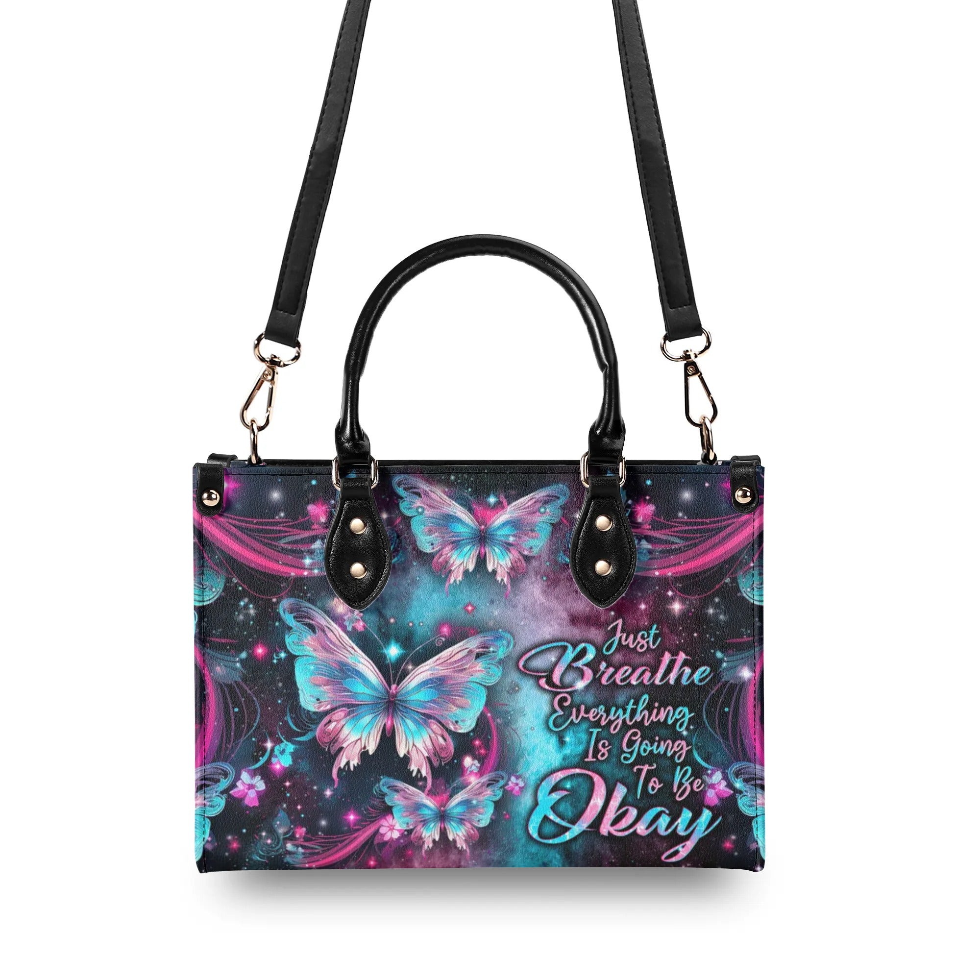 JUST BREATHE BUTTERFLY LEATHER HANDBAG - TLNT0807244