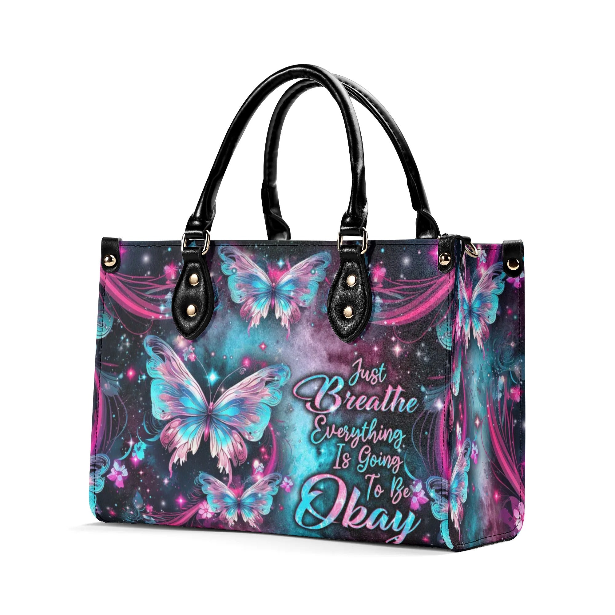 JUST BREATHE BUTTERFLY LEATHER HANDBAG - TLNT0807244