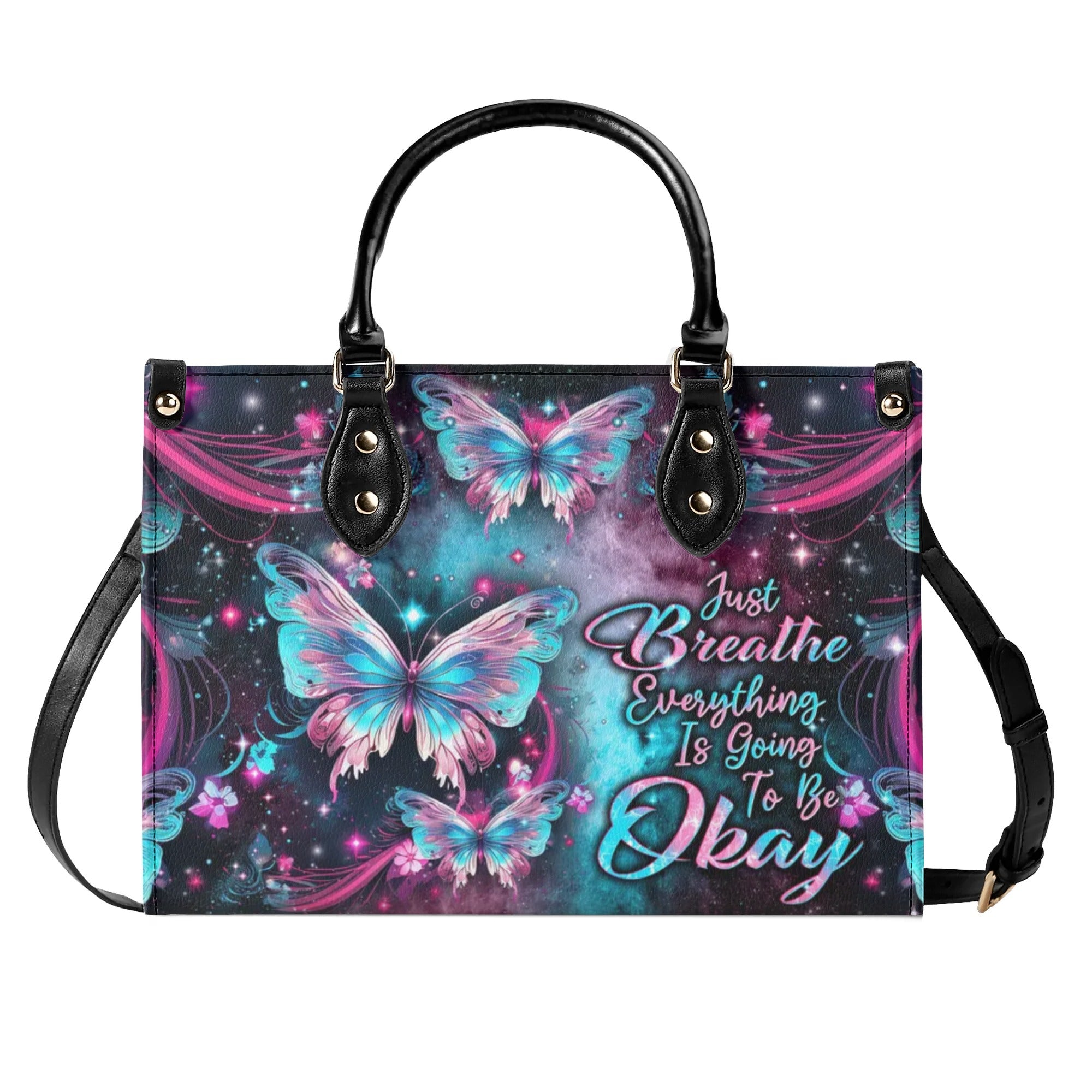 JUST BREATHE BUTTERFLY LEATHER HANDBAG - TLNT0807244