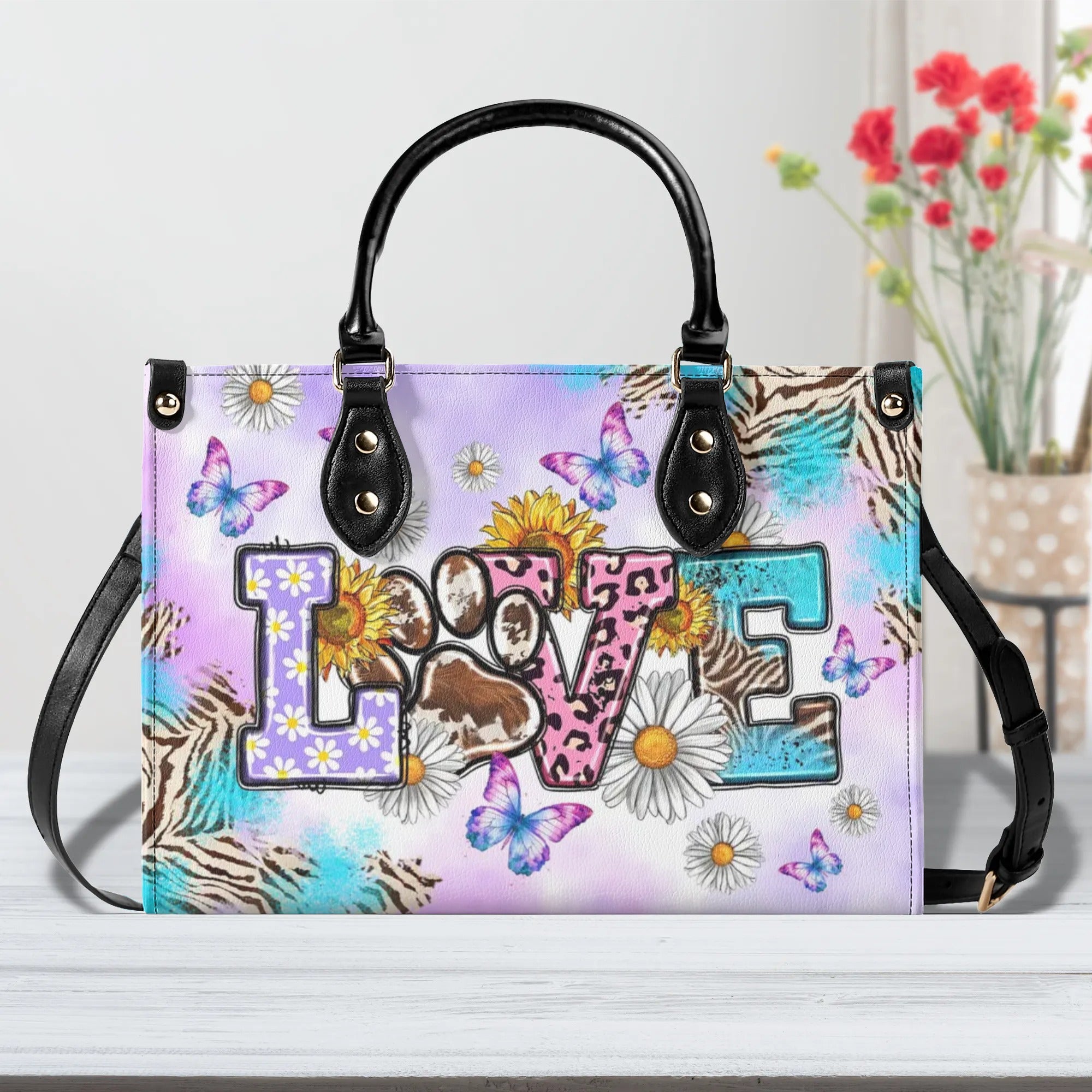 LOVE DOG HIPPIE LEATHER HANDBAG - TLTW0907245