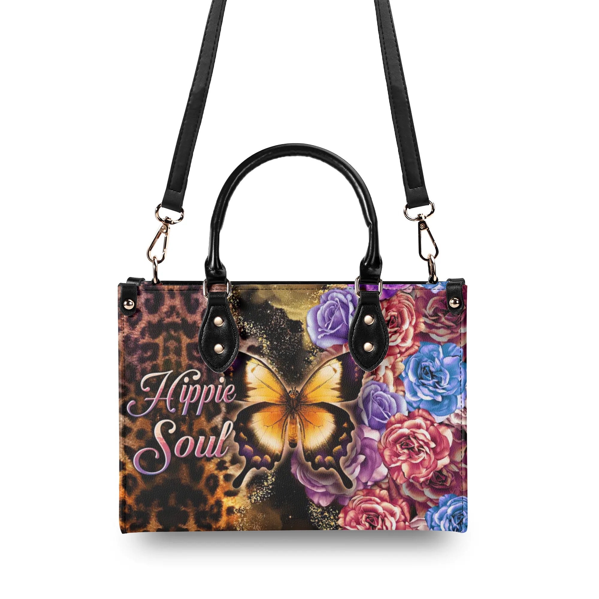 HIPPIE SOUL BUTTERFLY LEATHER HANDBAG - TLTW2008243