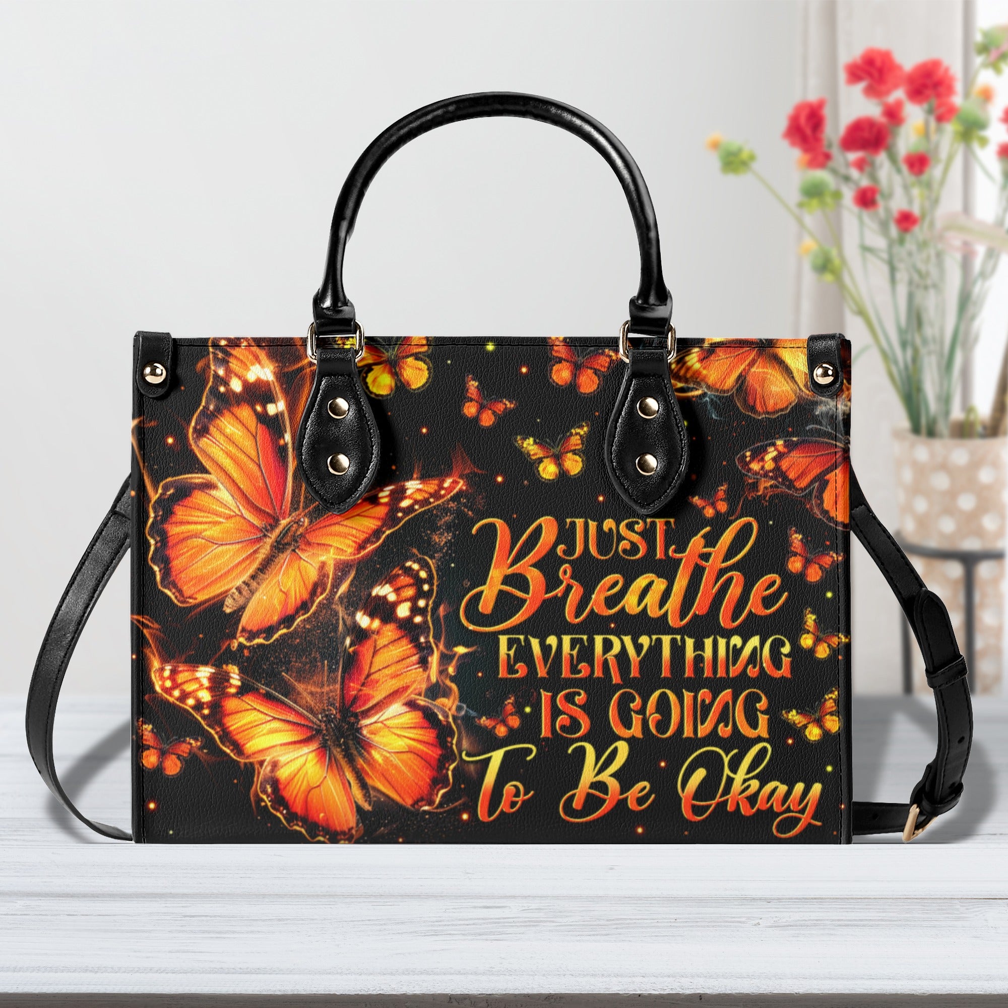 JUST BREATHE BUTTERFLY LEATHER HANDBAG - TYTM2511241