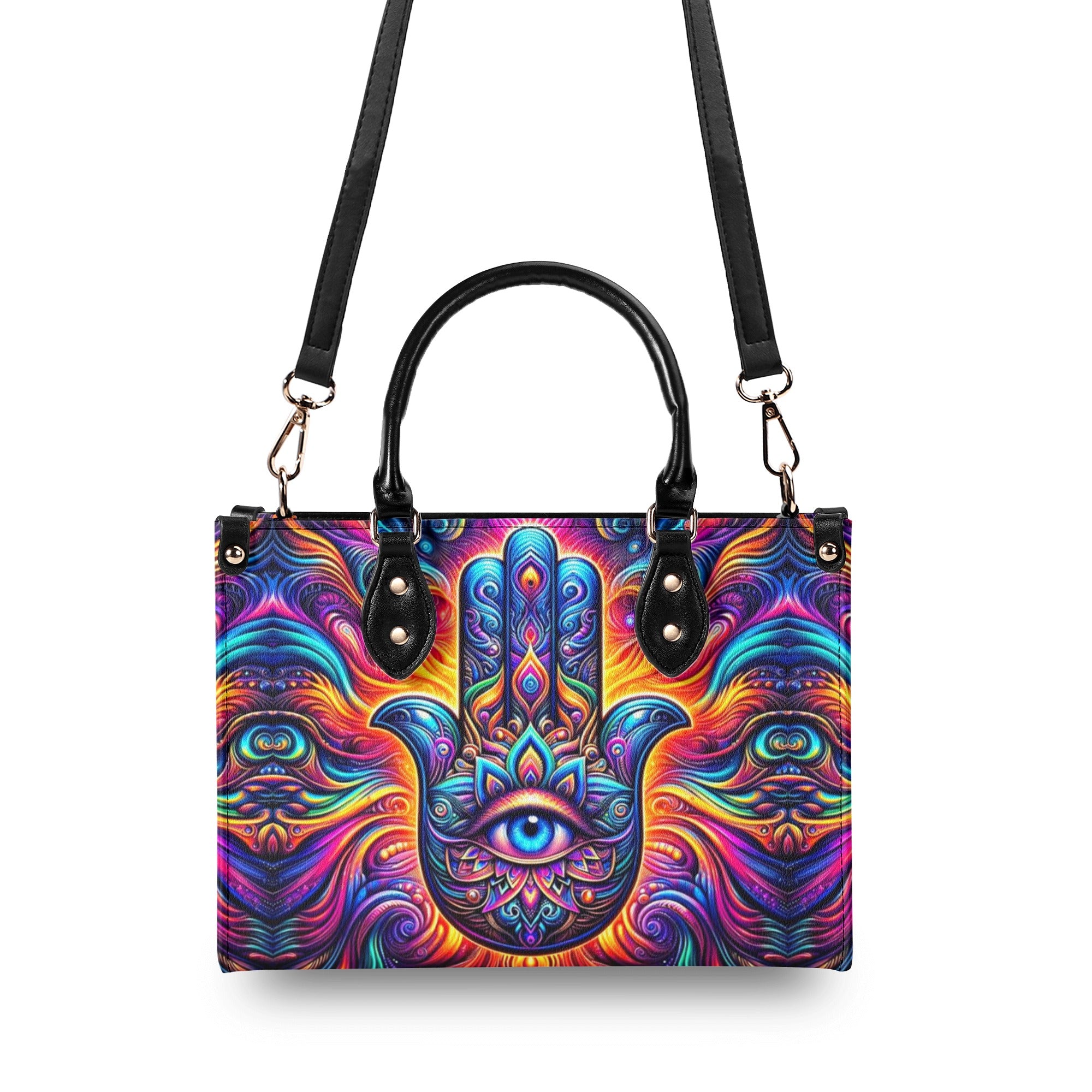 MYSTICAL MANDALA LEATHER HANDBAG - YHHN0412245