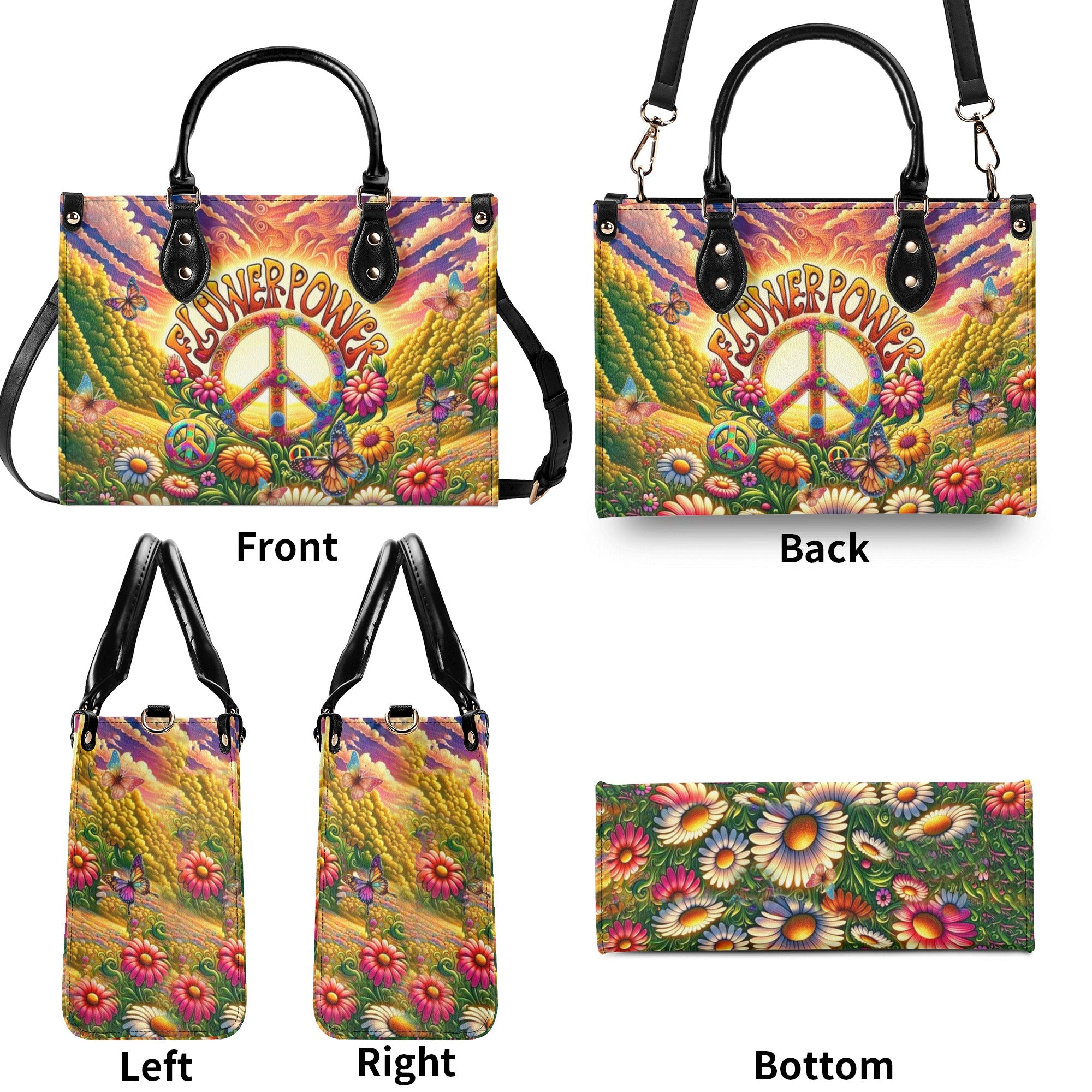 FLOWER POWER LEATHER HANDBAG - YHHN0612244