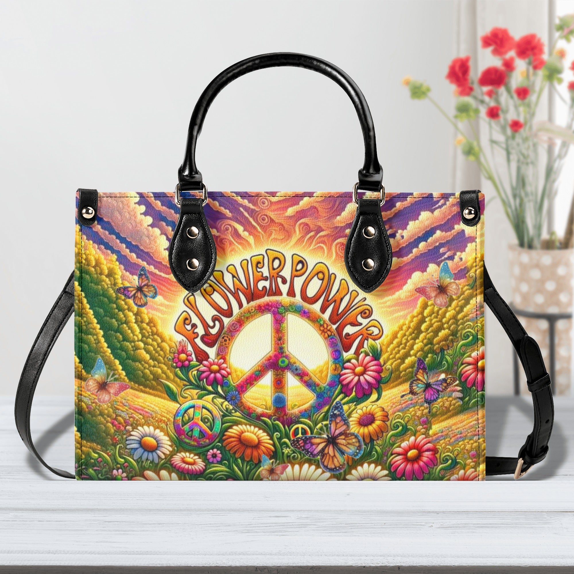 FLOWER POWER LEATHER HANDBAG - YHHN0612244