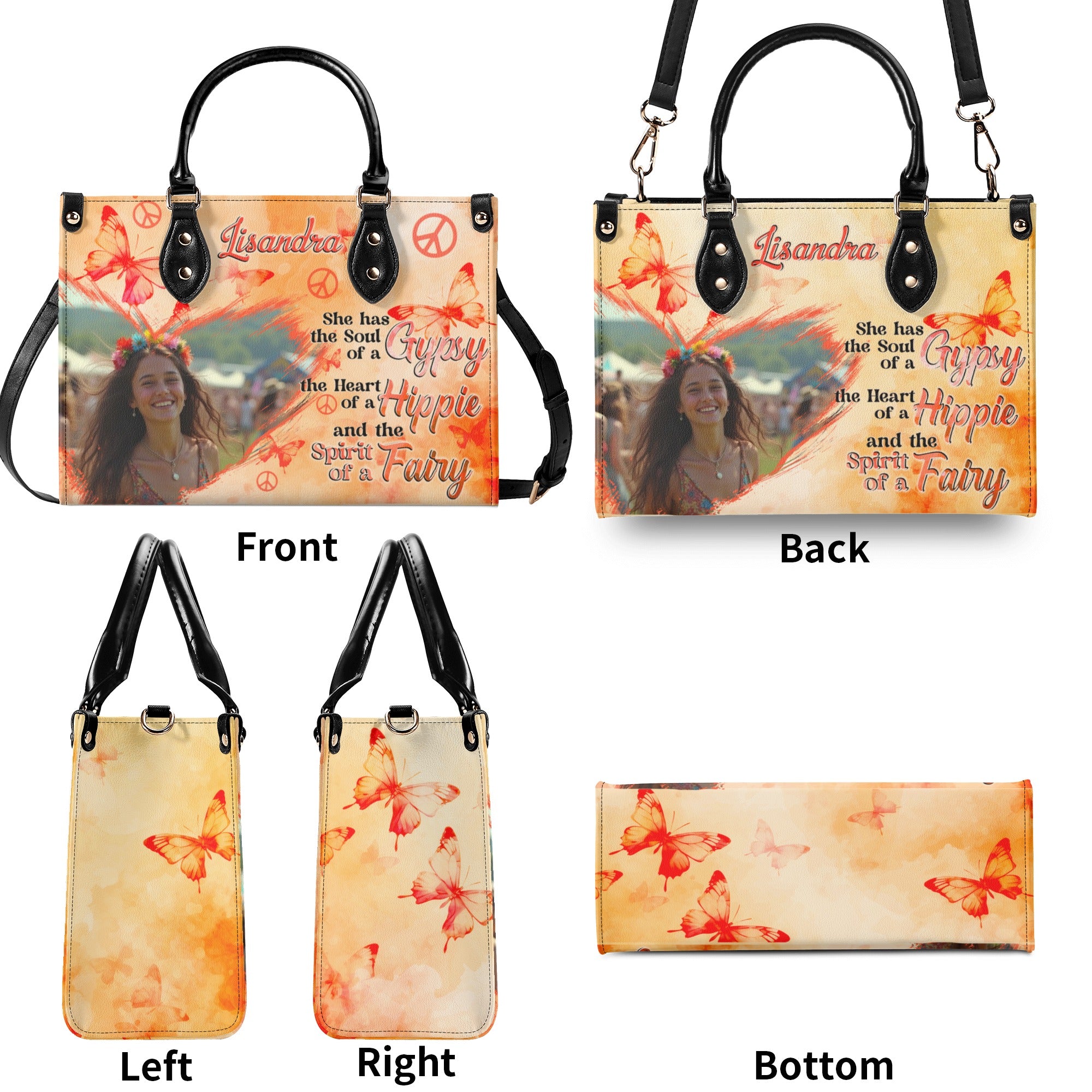 PERSONALIZED SPIRIT OF A FAIRY LEATHER HANDBAG - TYTD3112241