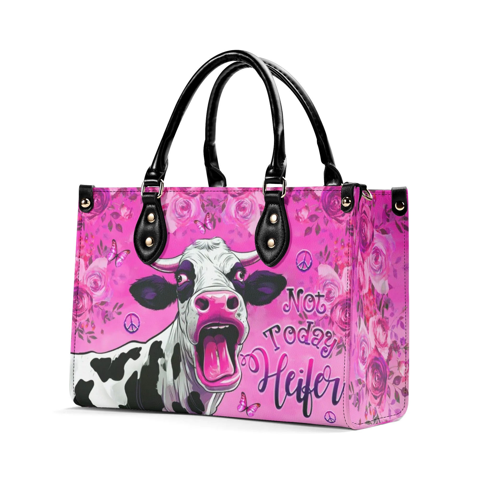 NOT TODAY HEIFER LEATHER HANDBAG - YHHG1507241