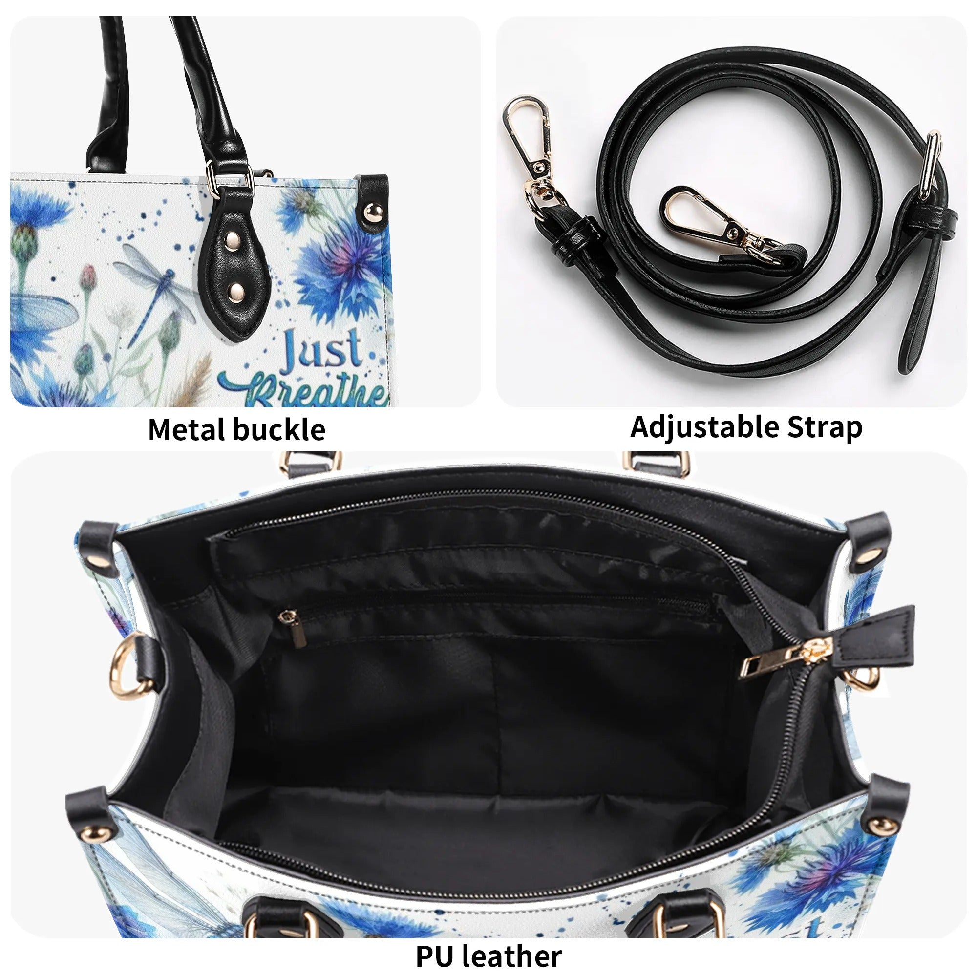 JUST BREATHE DRAGONFLY LEATHER HANDBAG - TLNZ1707244