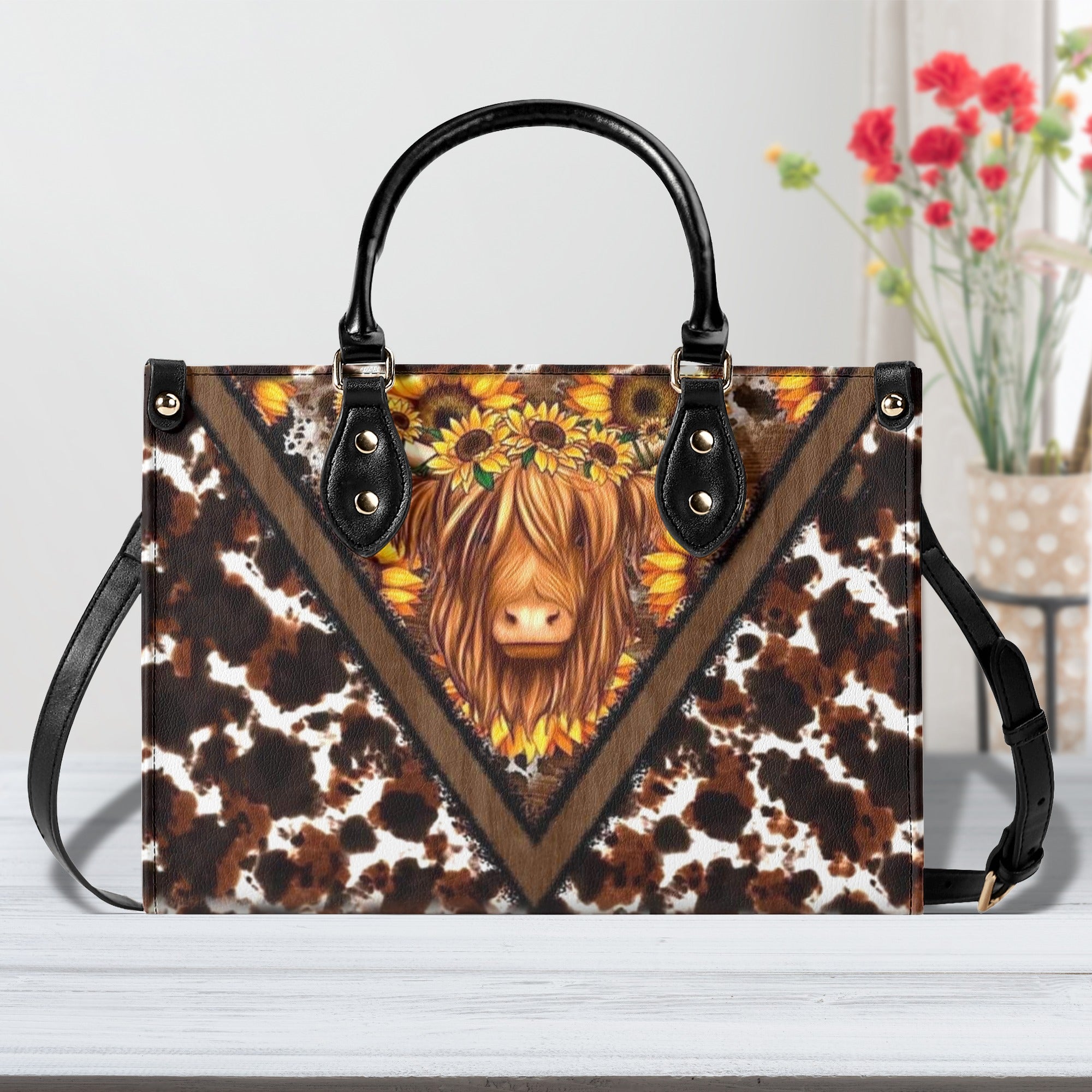 HEIFER SUNFLOWER LEATHER HANDBAG - YHHN0811244