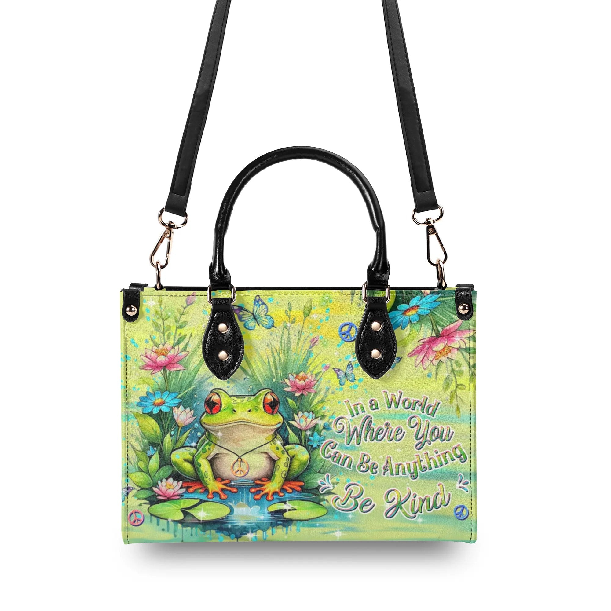 BE KIND FROG LEATHER HANDBAG - YHDU2407244