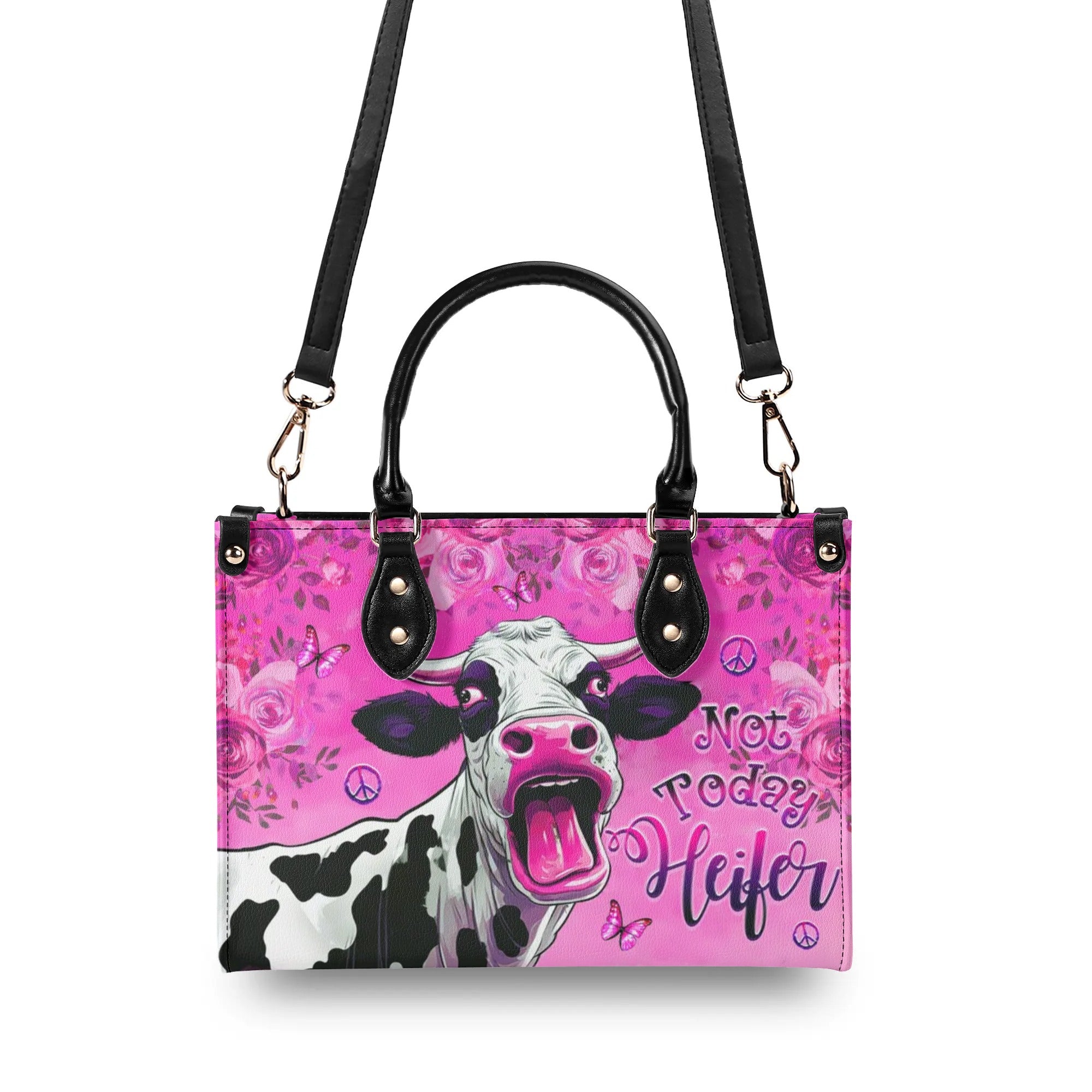 NOT TODAY HEIFER LEATHER HANDBAG - YHHG1507241