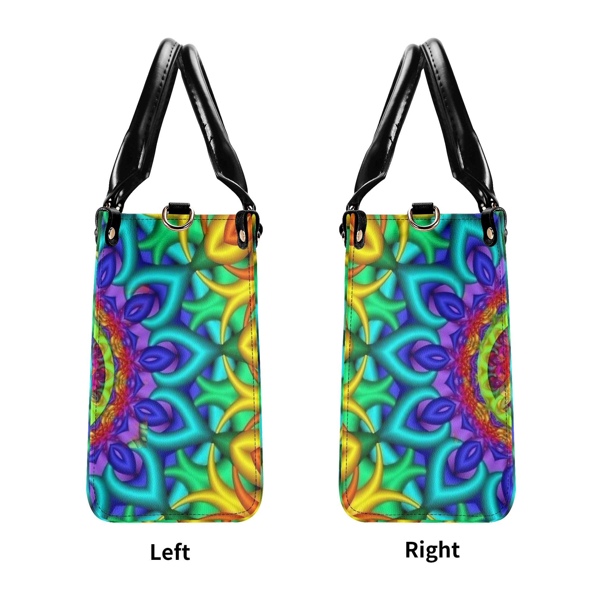 PSYCHEDELIC PEACE HIPPIE LEATHER HANDBAG - YHLN2811244