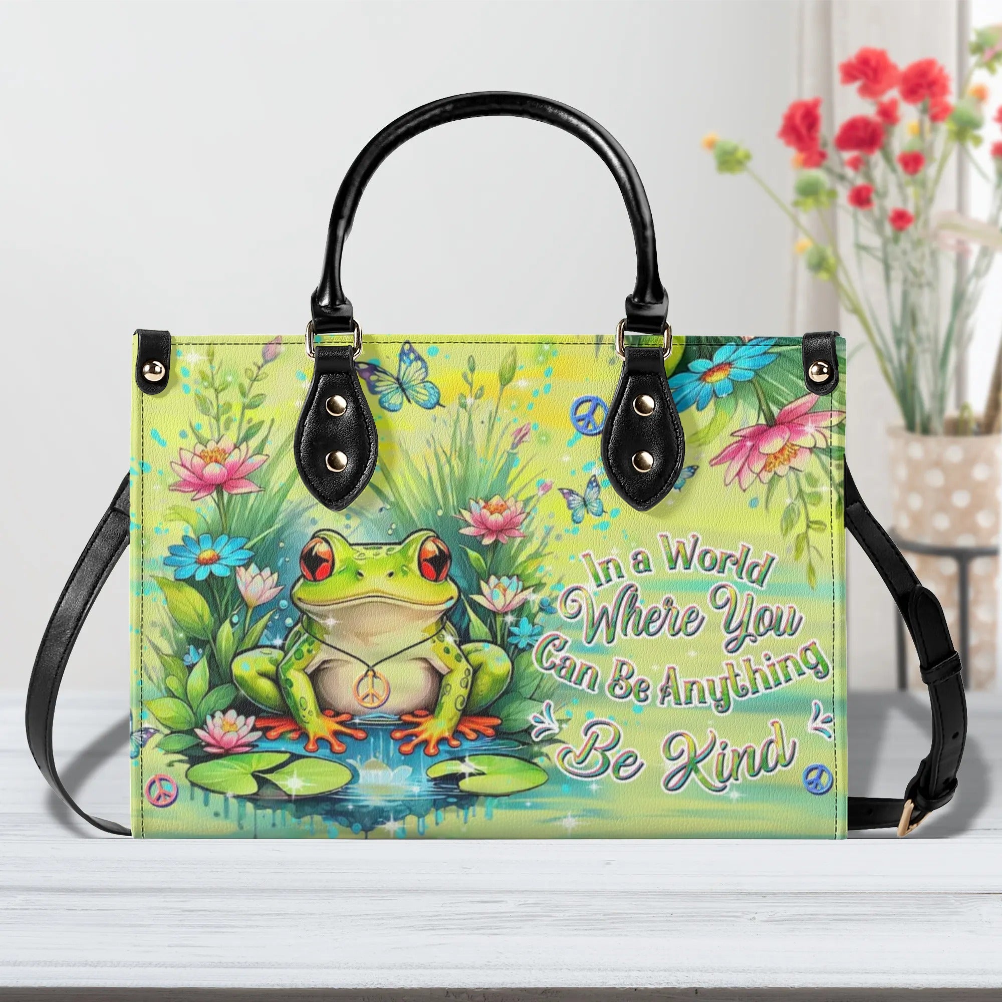 BE KIND FROG LEATHER HANDBAG - YHDU2407244