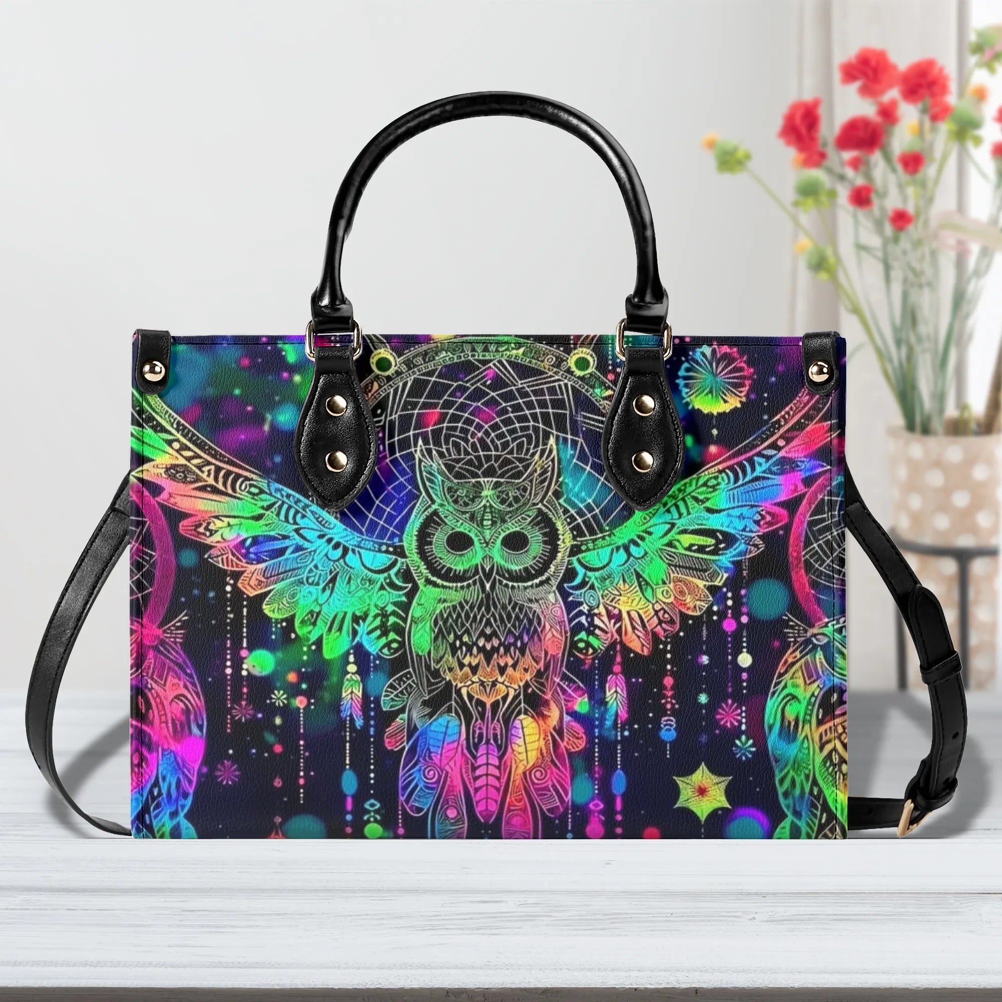 HIPPIE OWL LEATHER HANDBAG - YHDU2908244