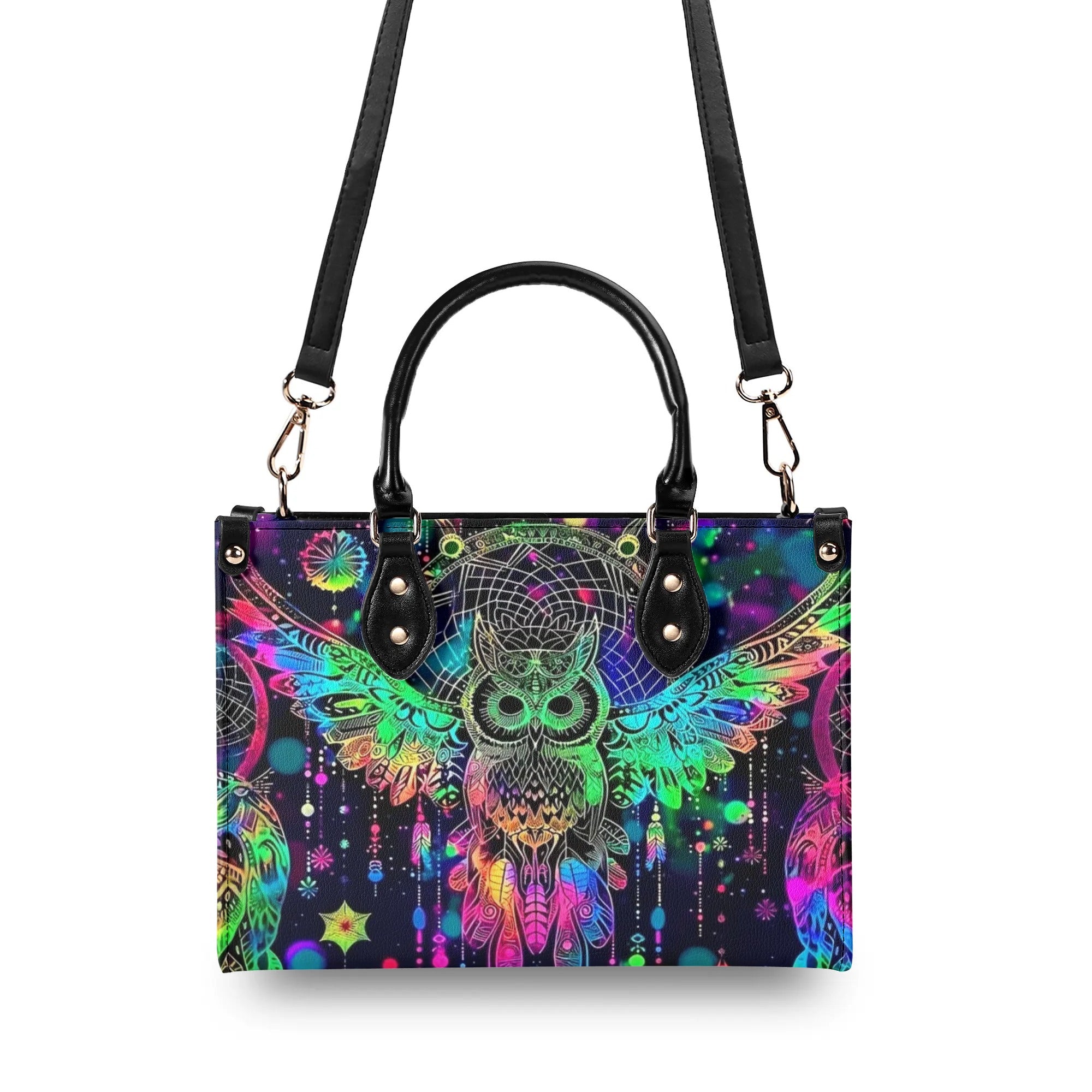 HIPPIE OWL LEATHER HANDBAG - YHDU2908244