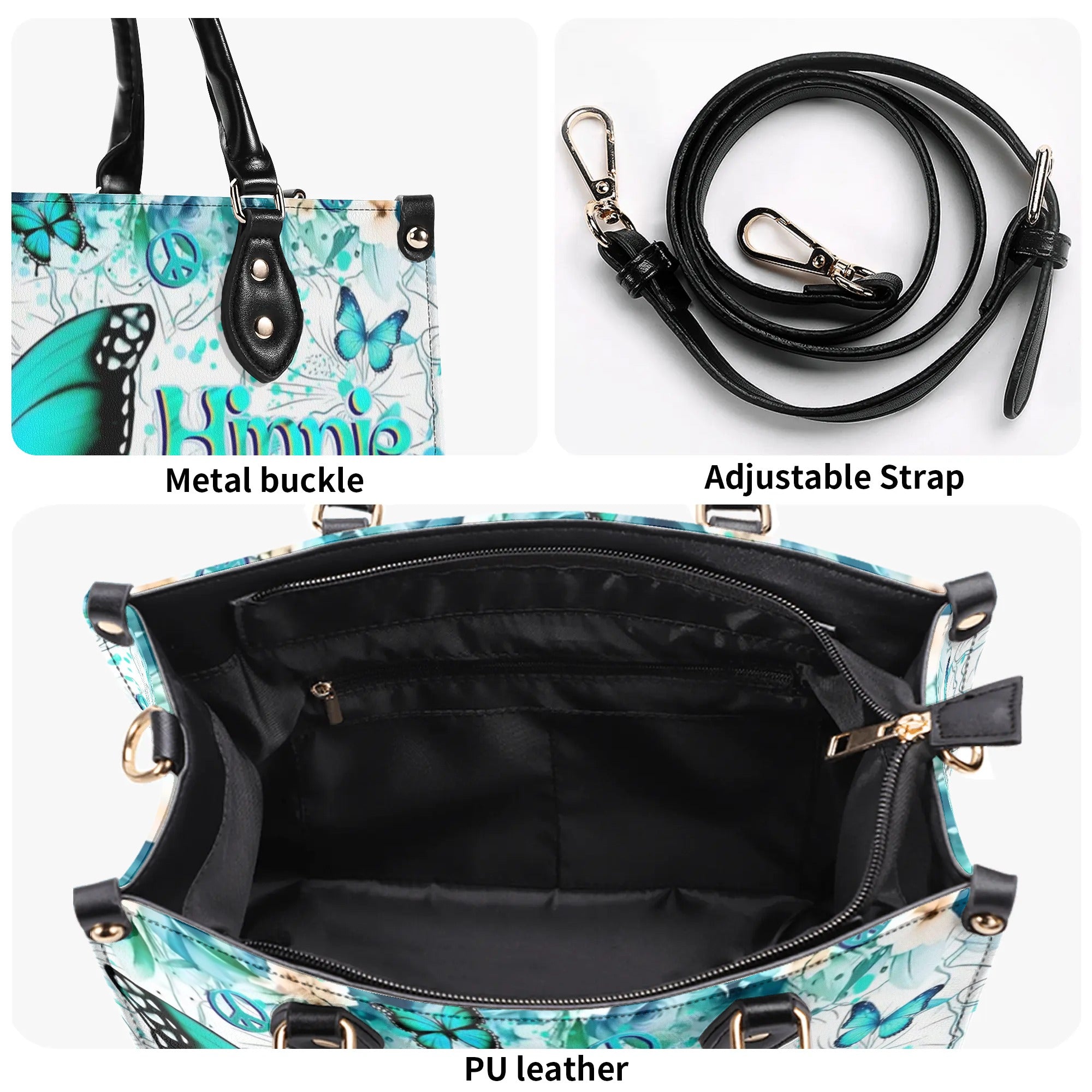 HIPPIE SOUL BUTTERFLY LEATHER HANDBAG - YHHN2407244