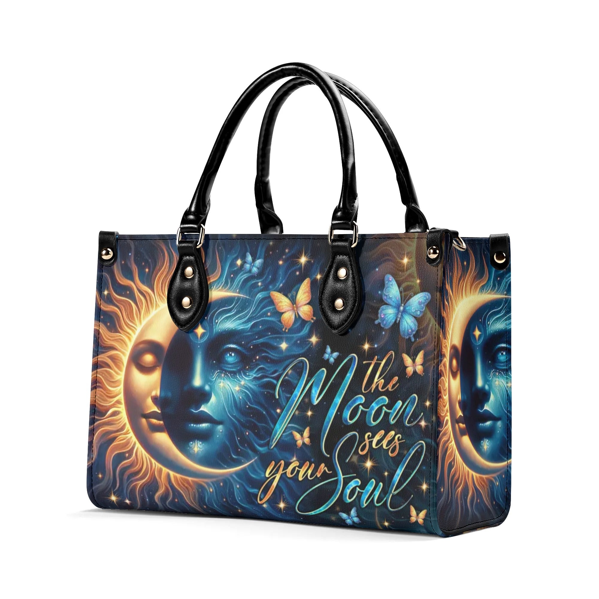 THE MOON SEES YOUR SOUL LEATHER HANDBAG - TLNO2706244