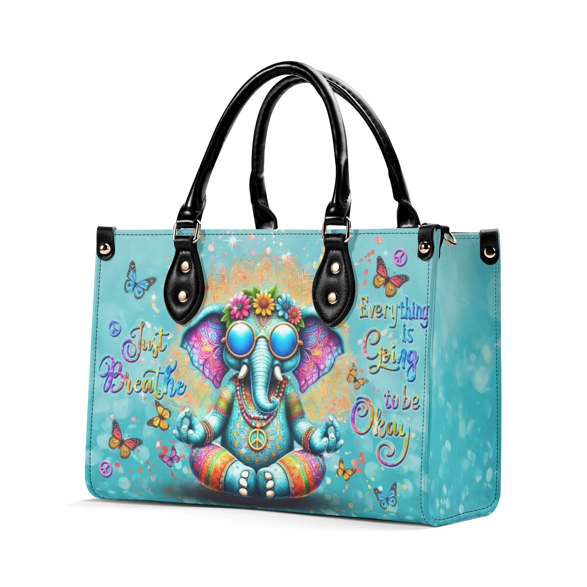 JUST BREATHE ELEPHANT LEATHER HANDBAG - YHDU0208241