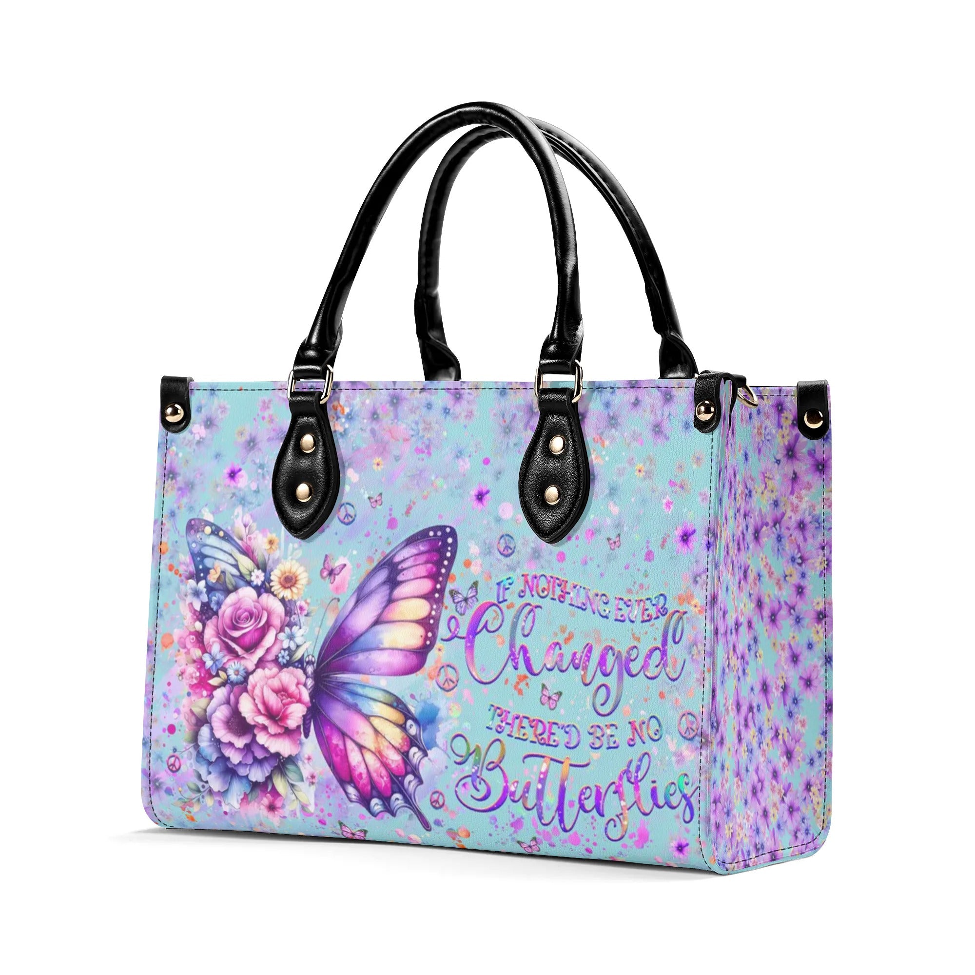 IF NOTHING EVER CHANGED BUTTERFLY LEATHER HANDBAG - YHHG1607244