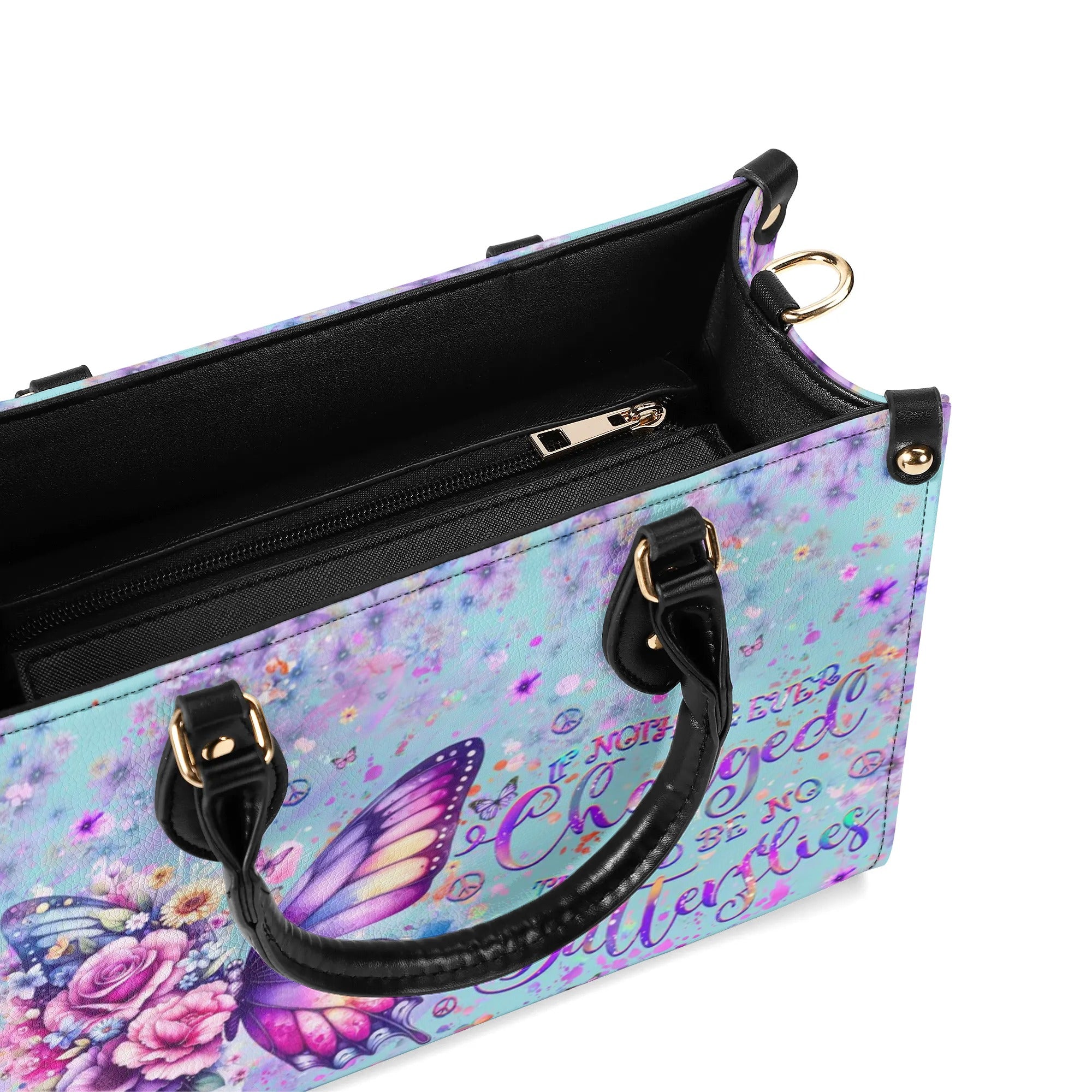 IF NOTHING EVER CHANGED BUTTERFLY LEATHER HANDBAG - YHHG1607244