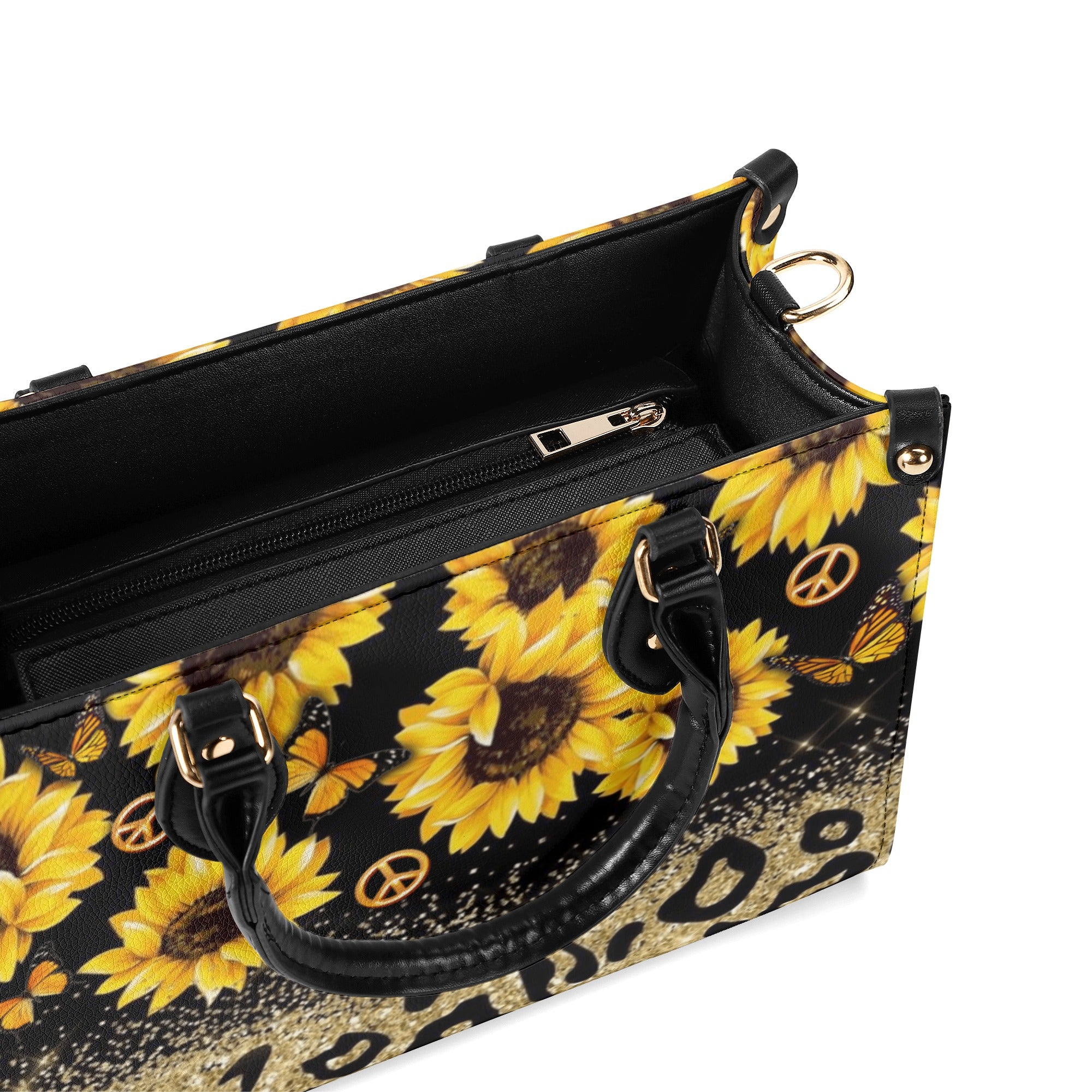 SUNFLOWER LEOPARD LEATHER HANDBAG - YHDU1311248