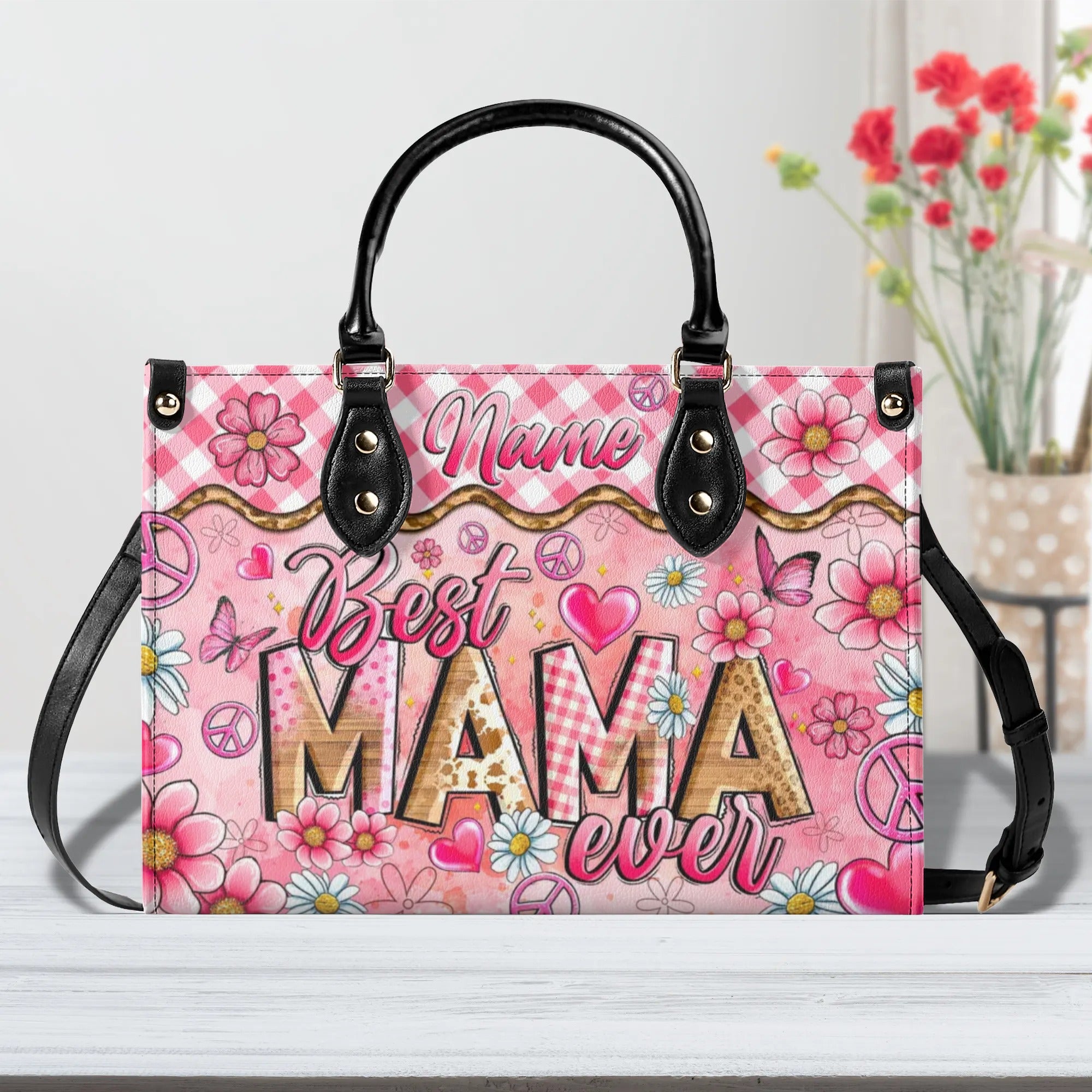 BEST MAMA EVER LEATHER HANDBAG - TYQY1807242