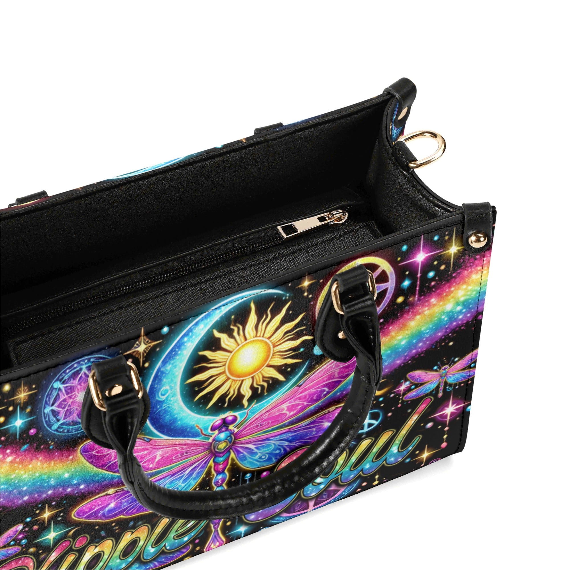 HIPPIE SOUL DRAGONFLIES LEATHER HANDBAG - TYTD1302252