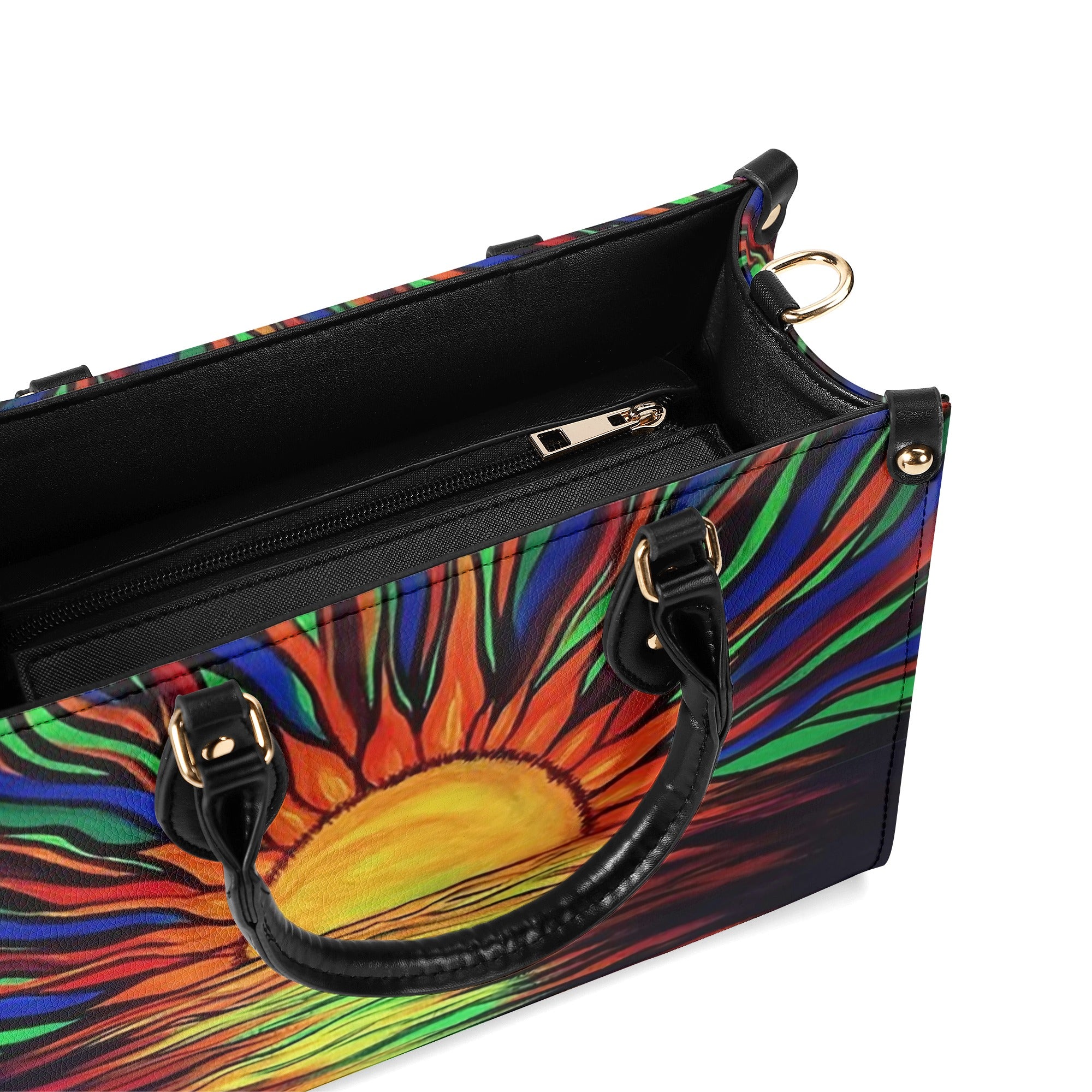 COLORFUL HIPPIE SUN LEATHER HANDBAG - YHLT1811245