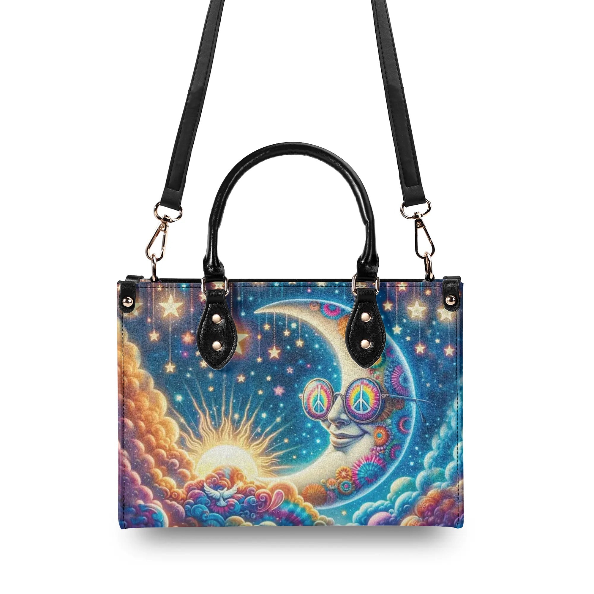 HIPPIE MOON STARS LEATHER HANDBAG - YHDU0909244