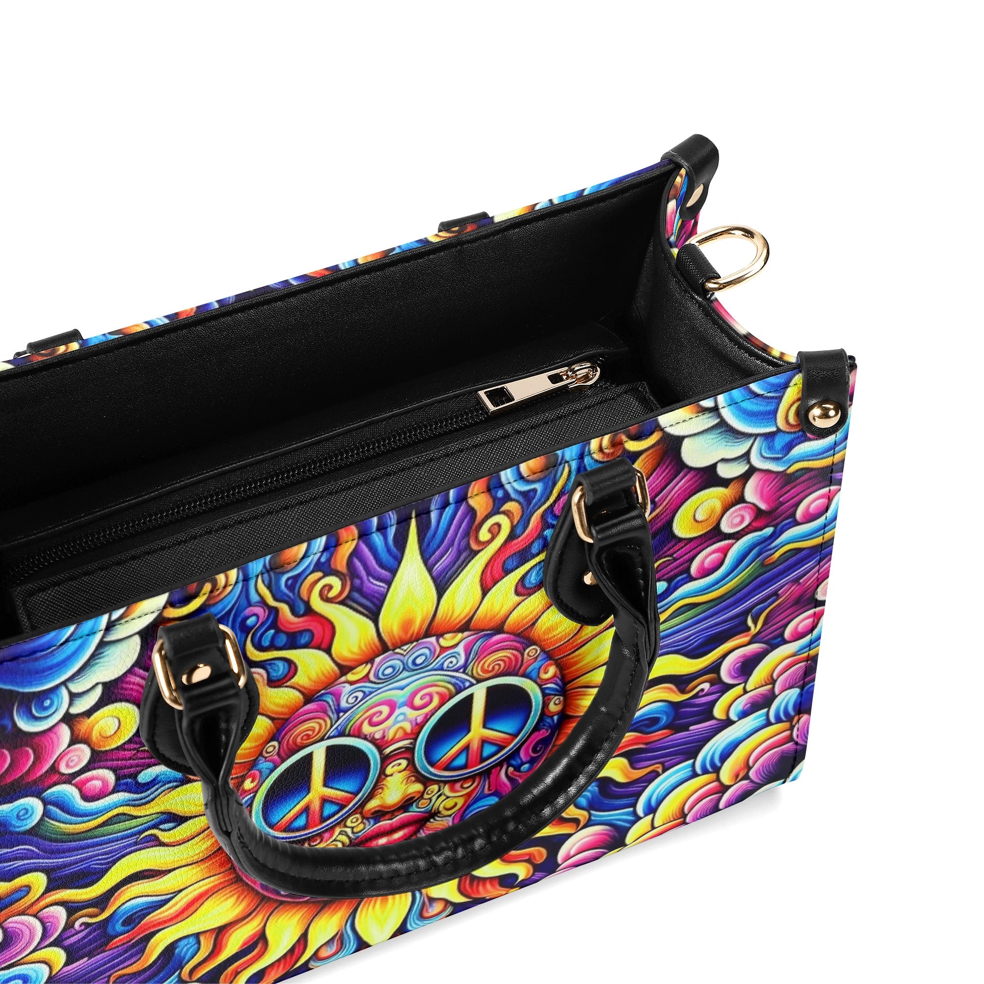 COLORFUL HIPPIE SUN LEATHER HANDBAG - YHHN1803254