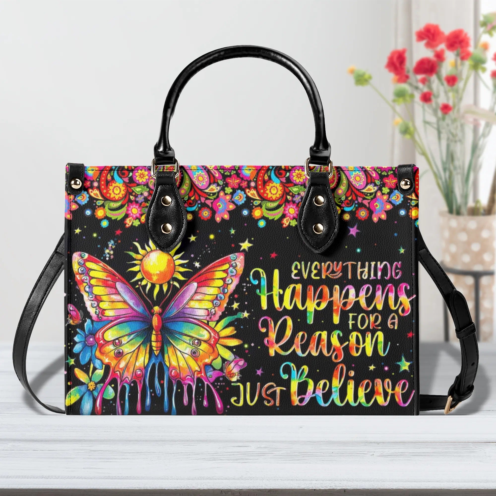 JUST BELIEVE LEATHER HANDBAG - TYTM0409243