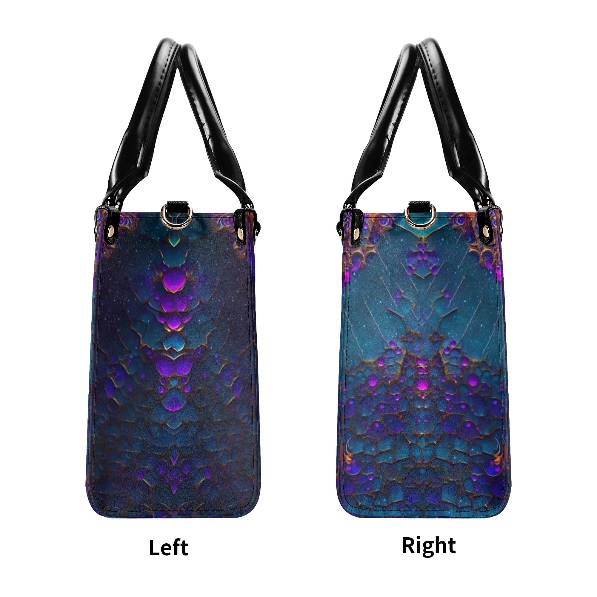 COLORFUL GLOWING BUTTERFLY LEATHER HANDBAG - YHHN2012244