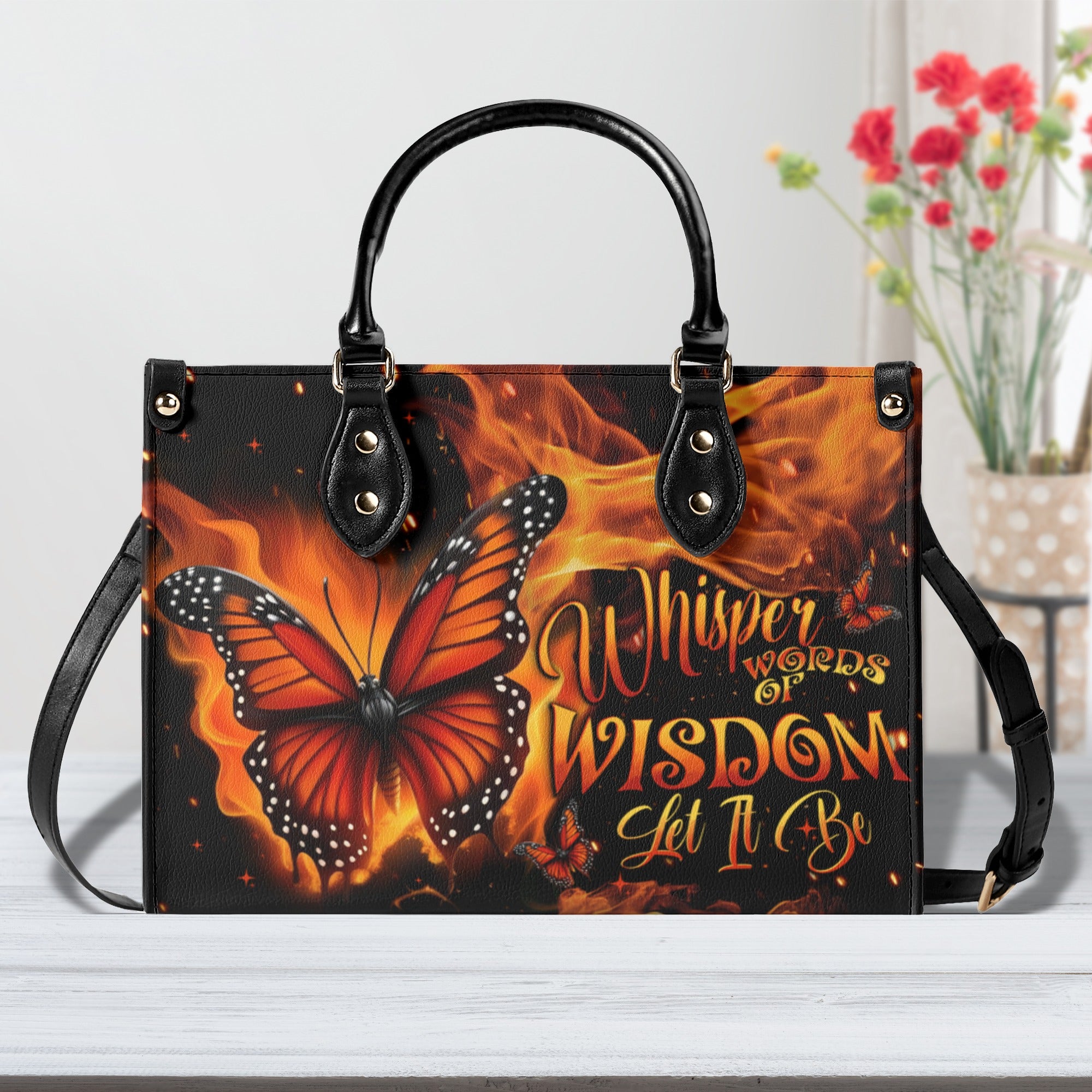 WHISPER WORDS OF WISDOM LET IT BE BUTTERFLY LEATHER HANDBAG - TYTD1510244