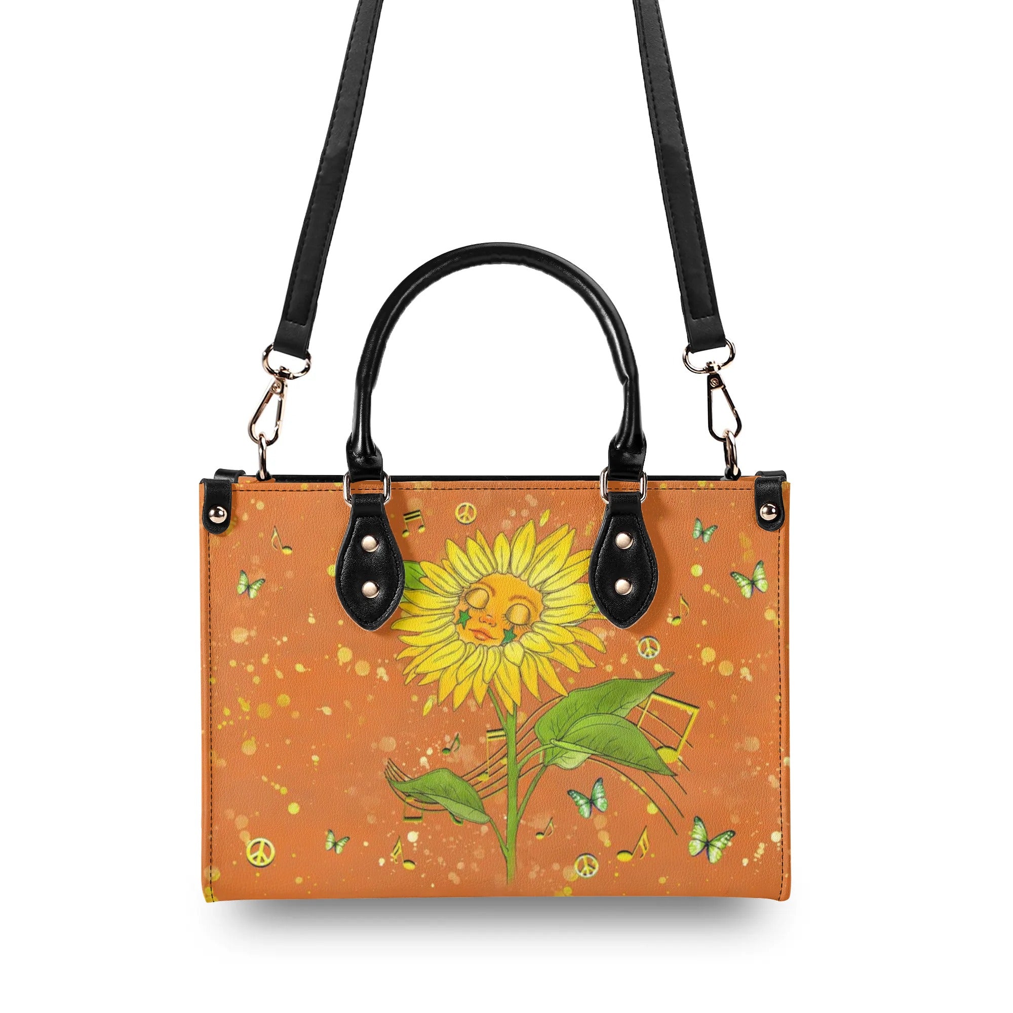 HIPPIE SOUL SUNFLOWER LEATHER HANDBAG - YHHG2009244