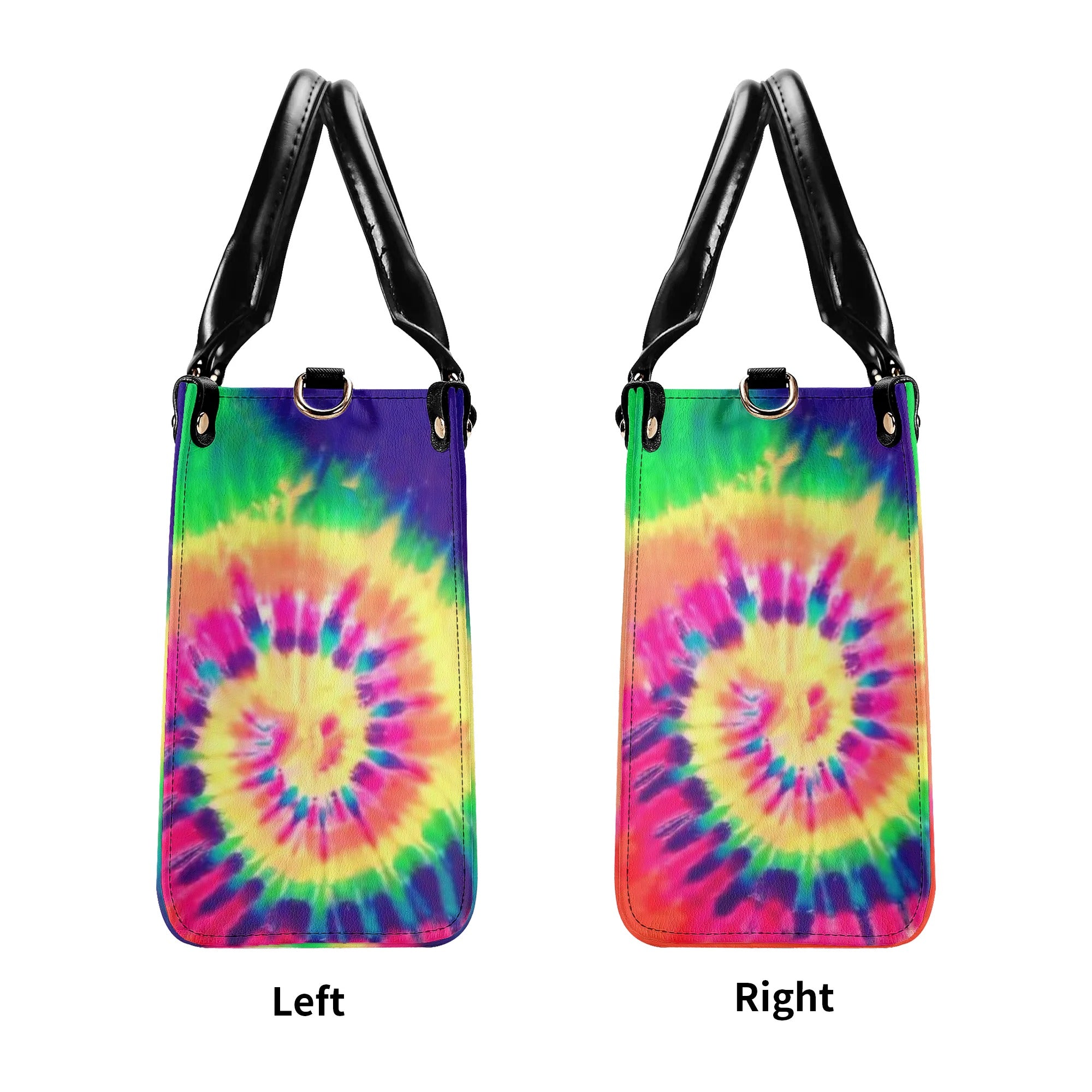 PEACE Y'ALL TIE DYE LEATHER HANDBAG - YHLN0508244