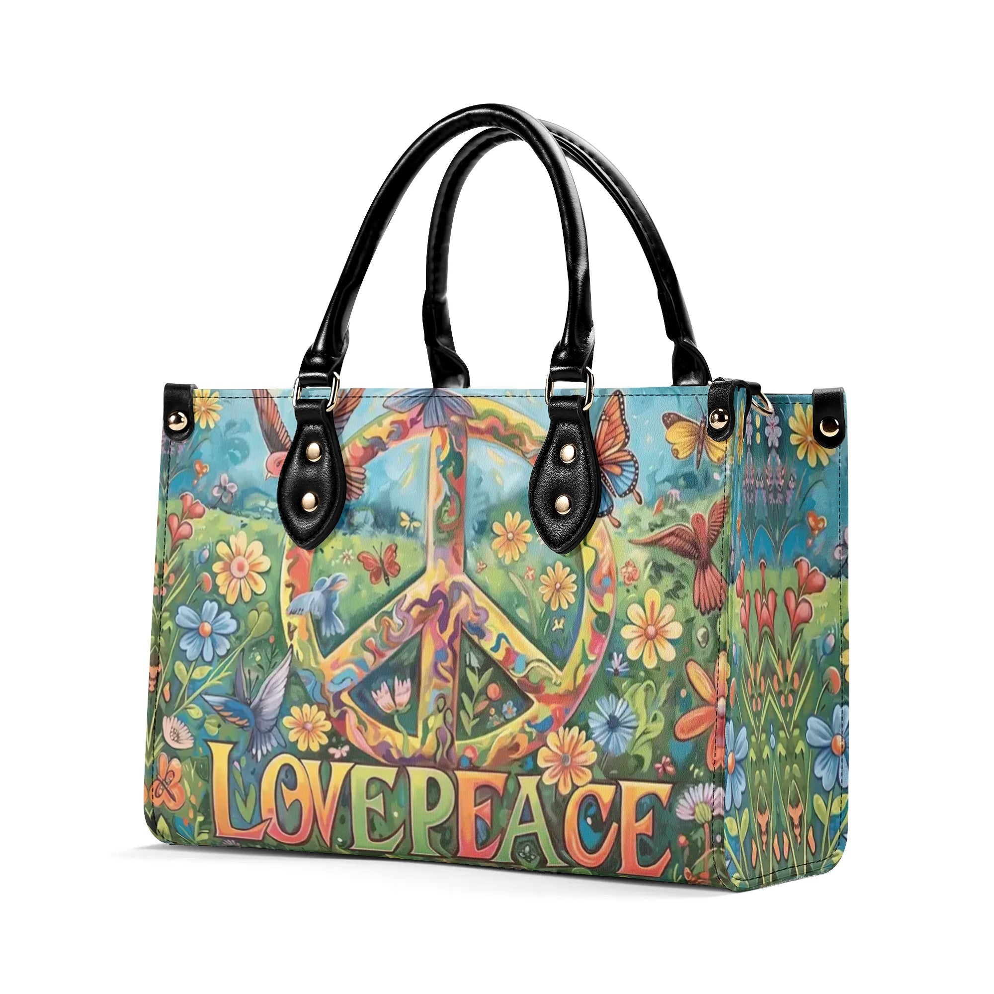 LOVE PEACE LEATHER HANDBAG - YHHG0409244