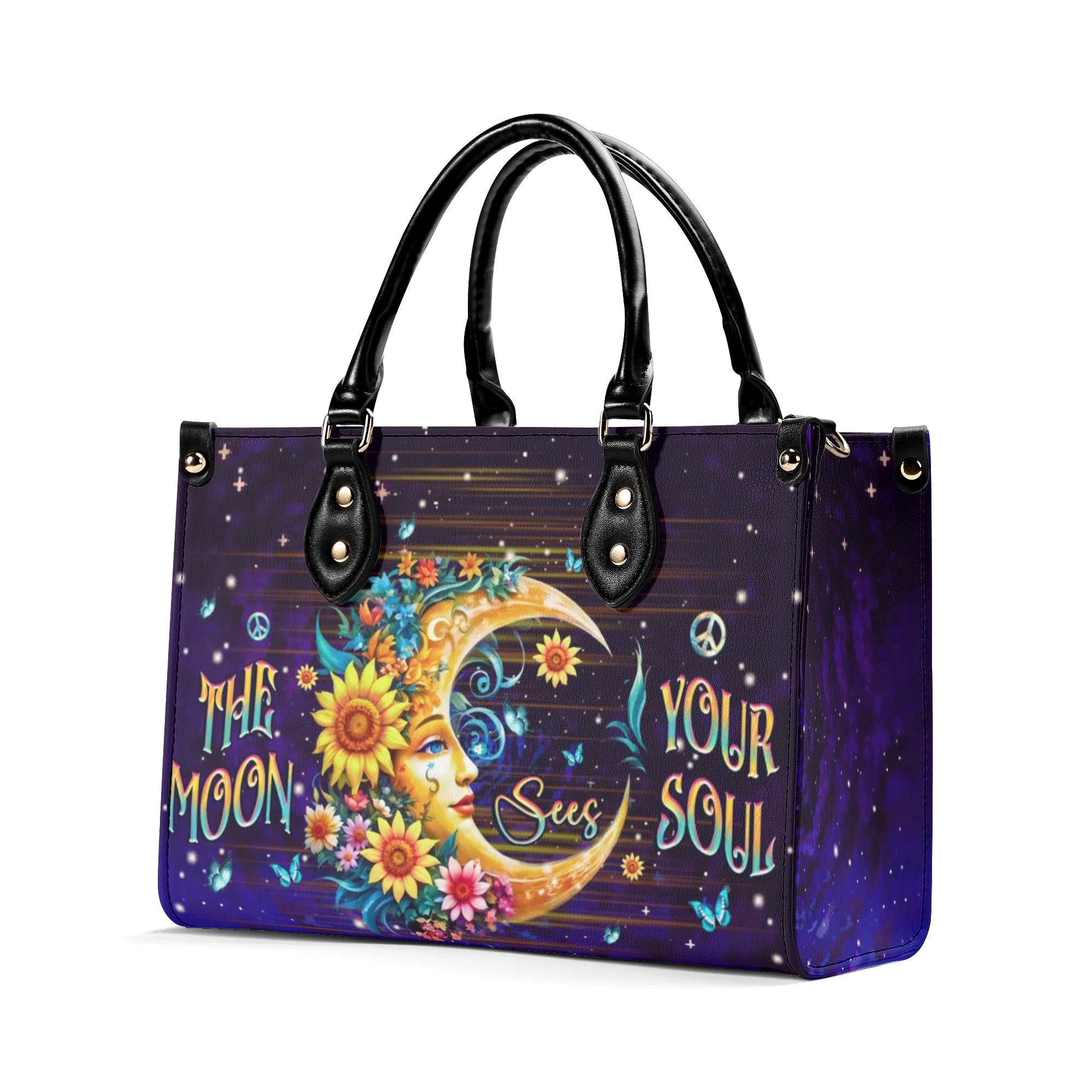 THE MOON SEES YOUR SOUL LEATHER HANDBAG - YHHG1009244