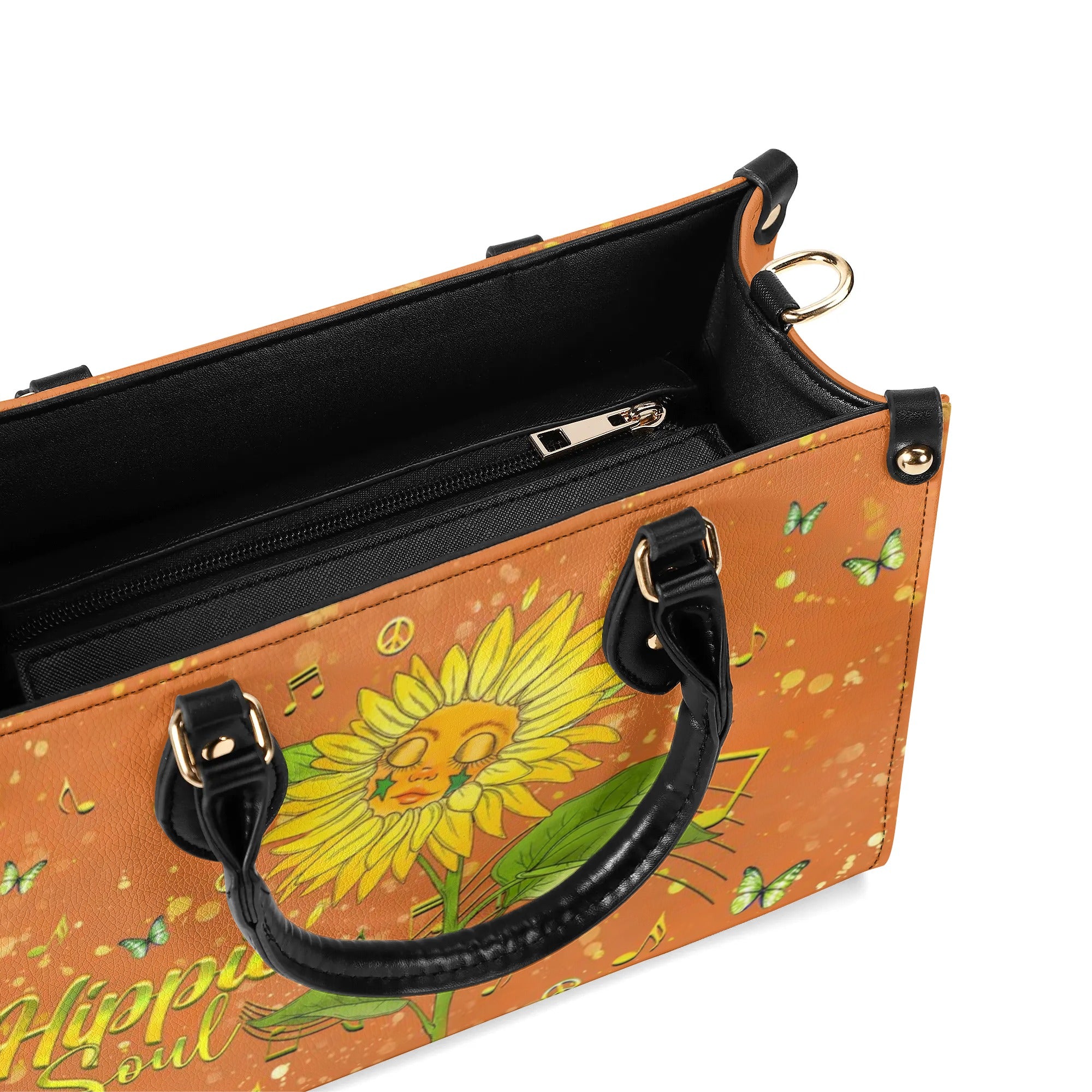 HIPPIE SOUL SUNFLOWER LEATHER HANDBAG - YHHG2009244