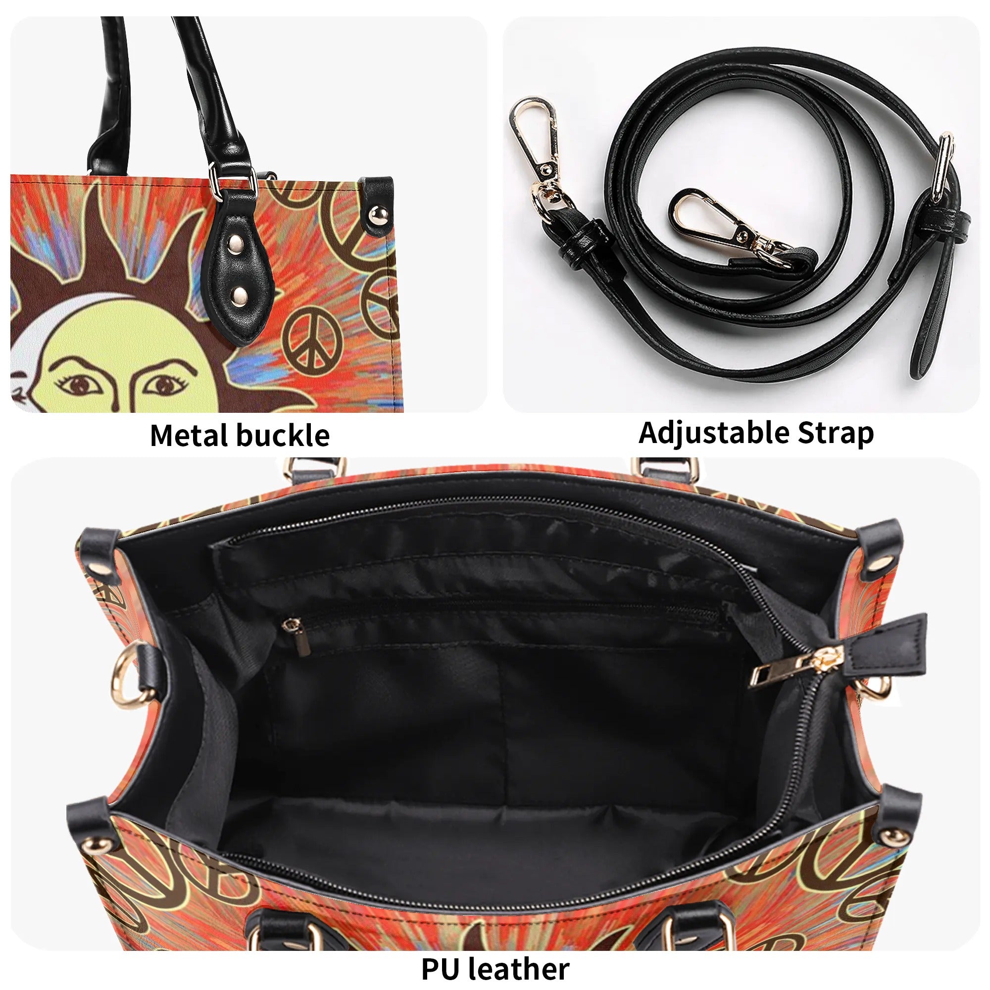 SUN MOON LEATHER HANDBAG - YHHN1807242