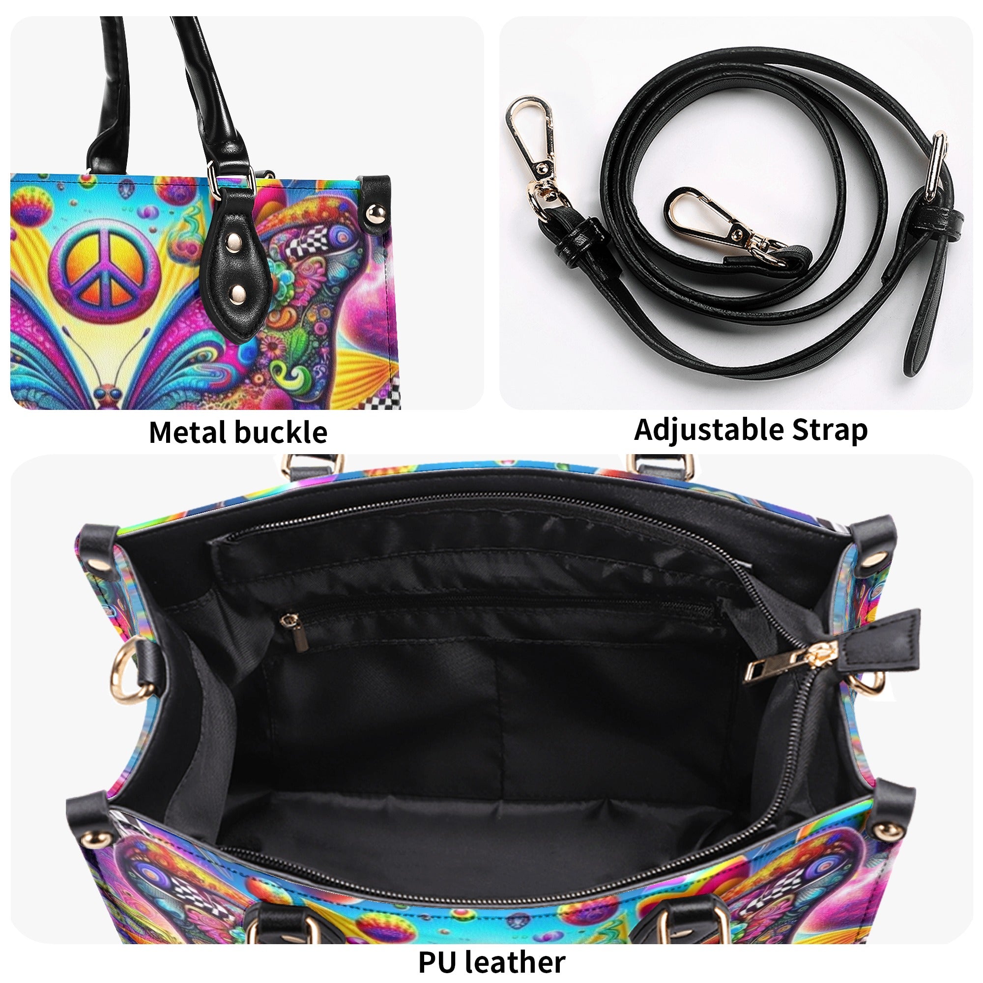 HIPPIE BUTTERFLY LEATHER HANDBAG - YHHN0212244