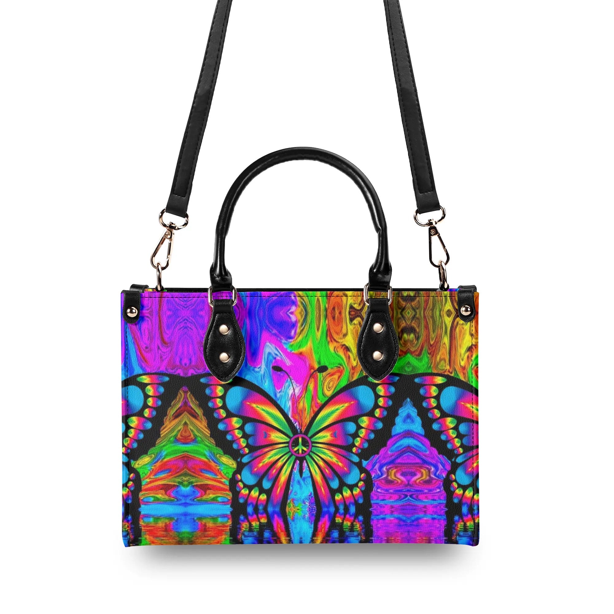 BUTTERFLY COLORFUL LEATHER HANDBAG - TLTW1106243