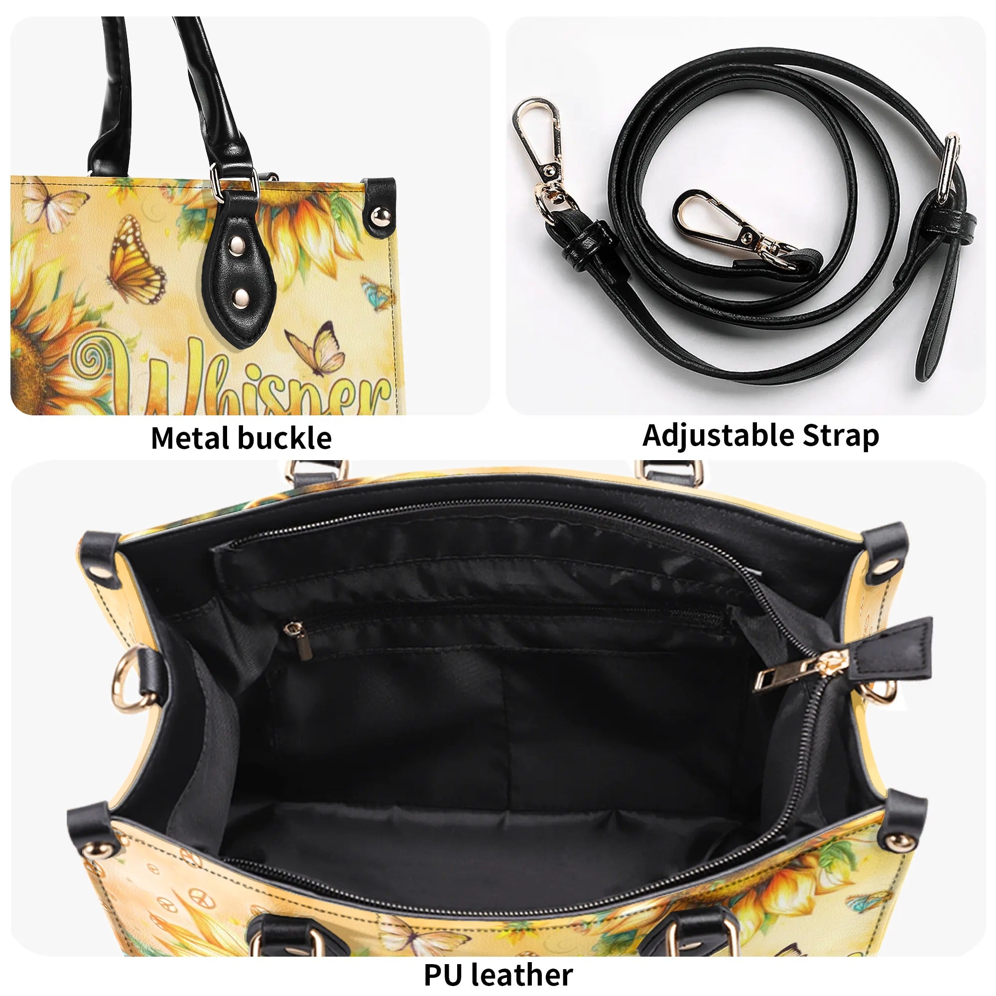 LET IT BE SUNFLOWERS LEATHER HANDBAG - TYTD1909241