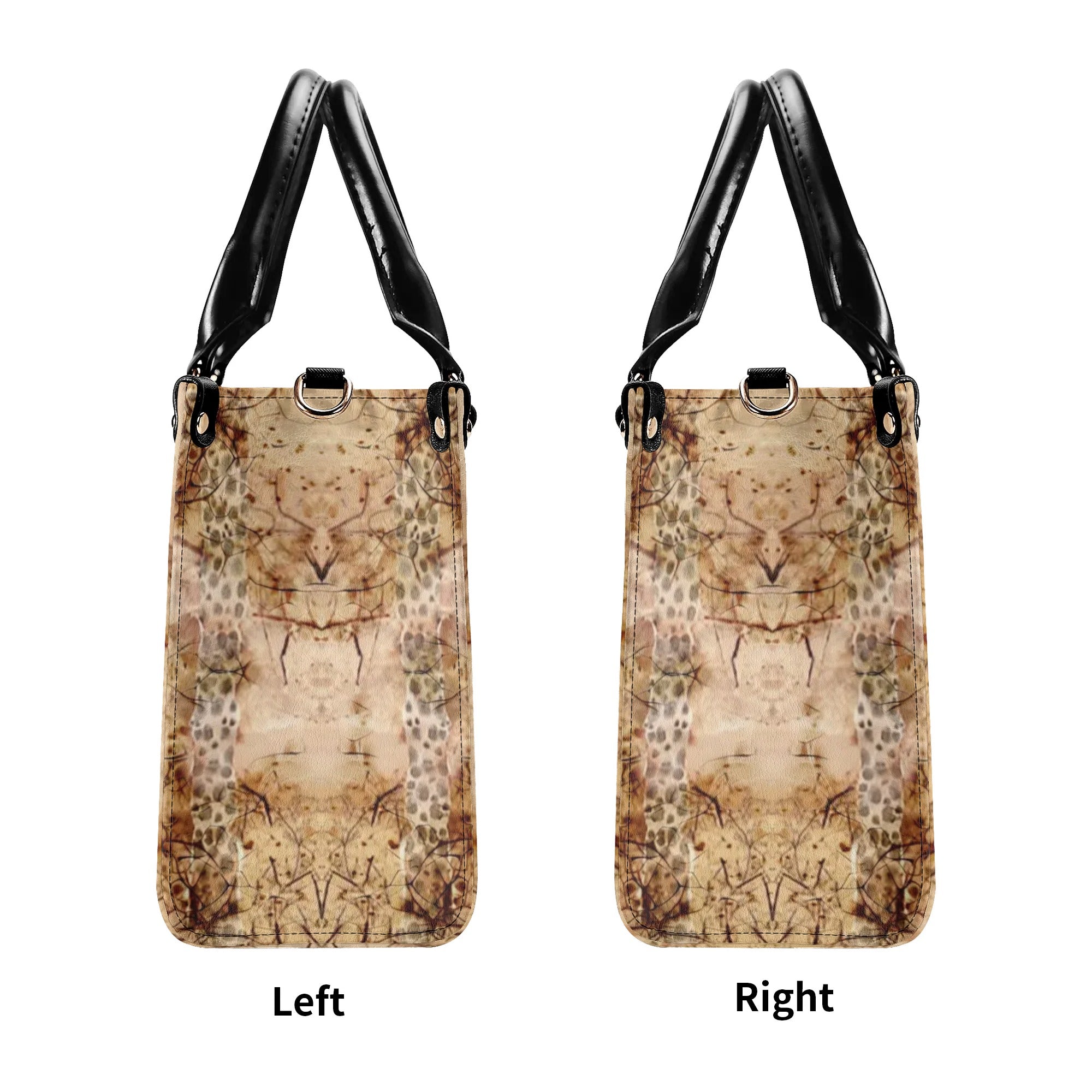 HIPPIE SOUL BUTTERFLY LEOPARD LEATHER HANDBAG - YHDU0407241