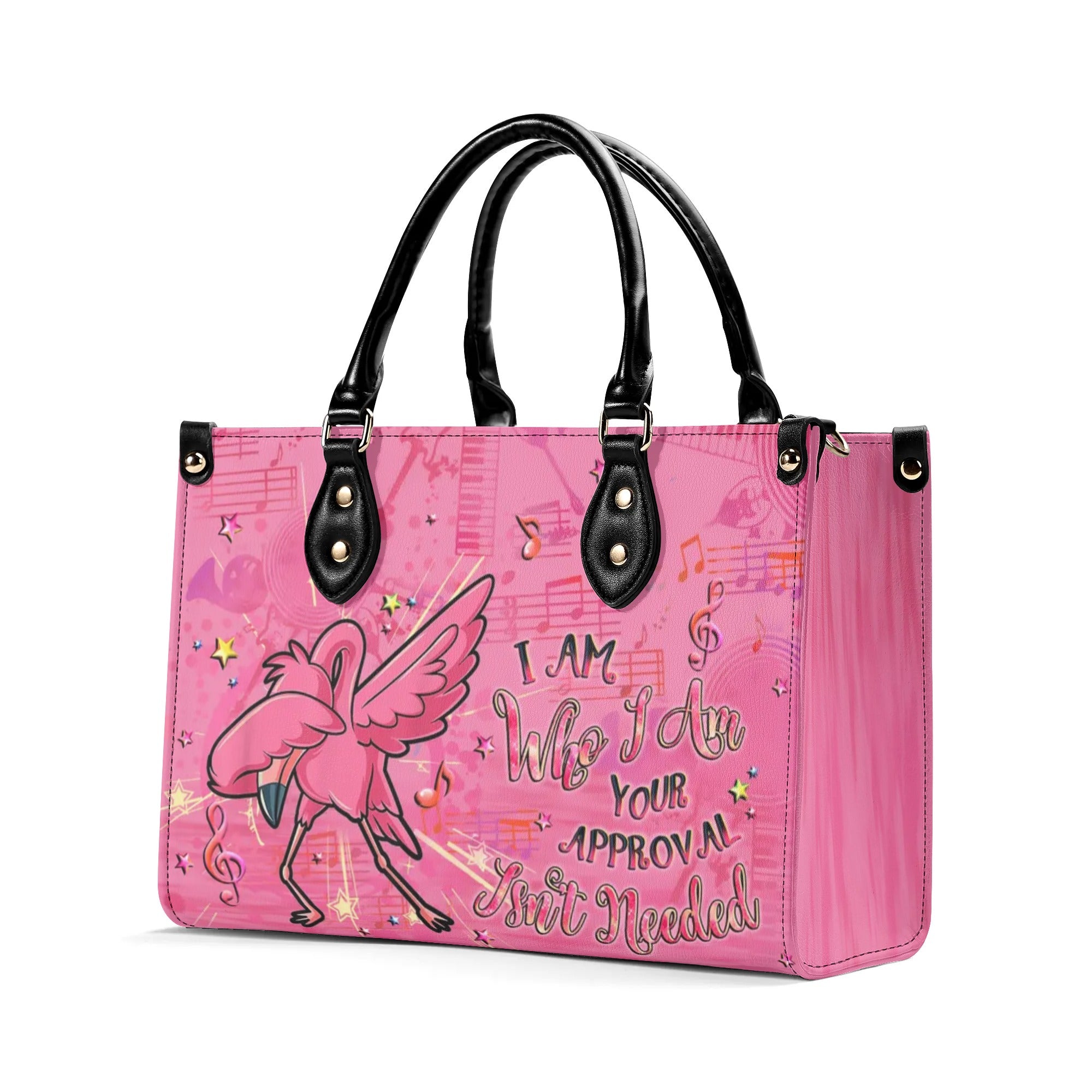 I AM WHO I AM FLAMINGO LEATHER HANDBAG - YHLT2907242