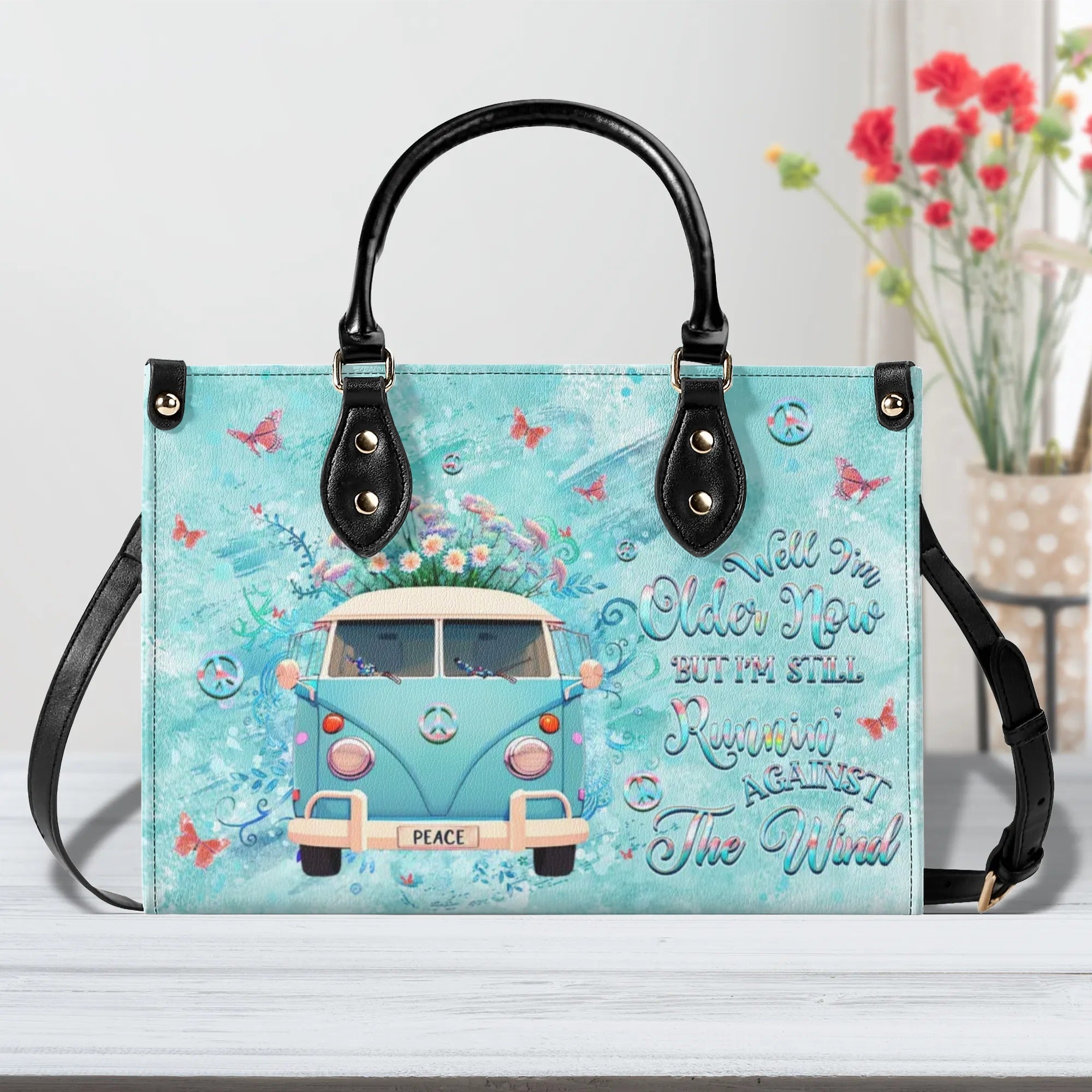 RUNNING AGAINST THE WIND LEATHER HANDBAG - YHHG1608244