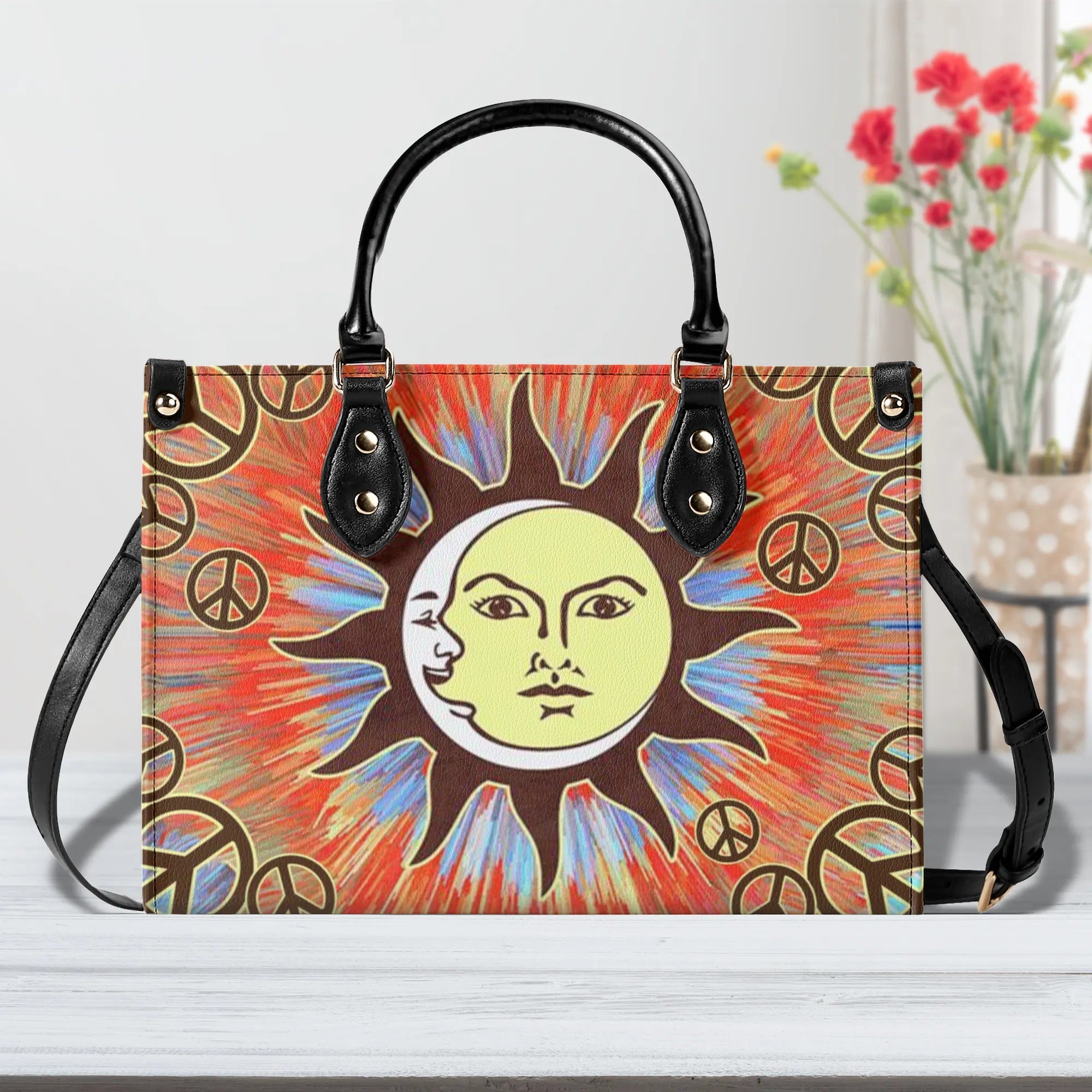 SUN MOON LEATHER HANDBAG - YHHN1807242