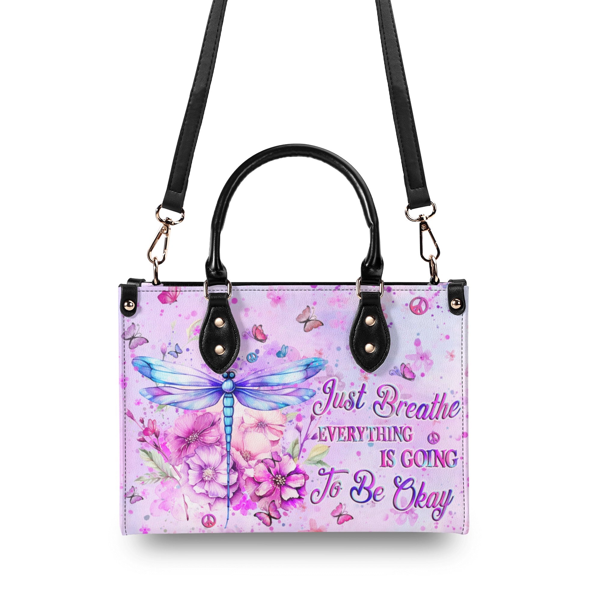 JUST BREATHE DRAGONFLY LEATHER HANDBAG - YHHN3110244