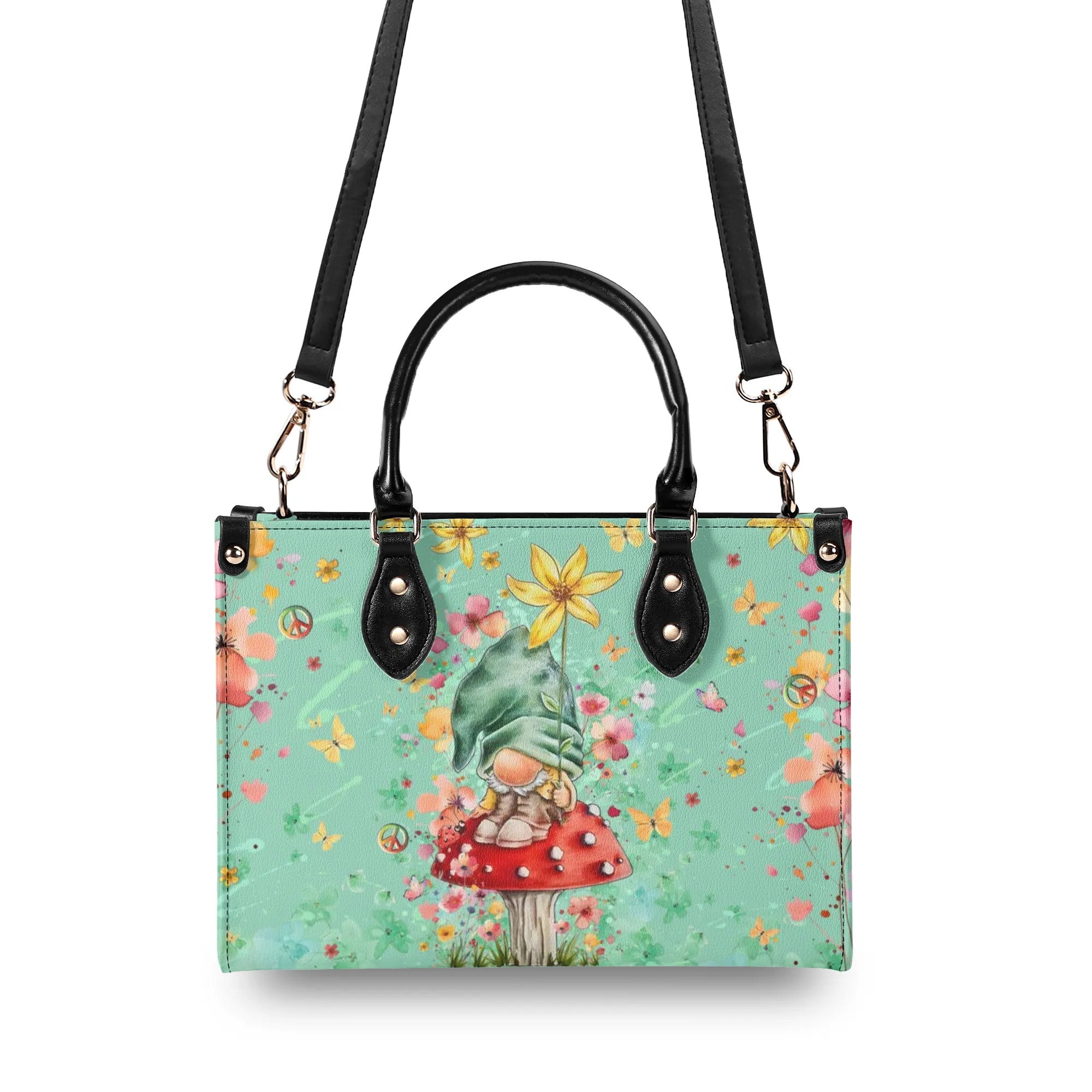 JUST BELIEVE GNOME LEATHER HANDBAG - YHLT0608242