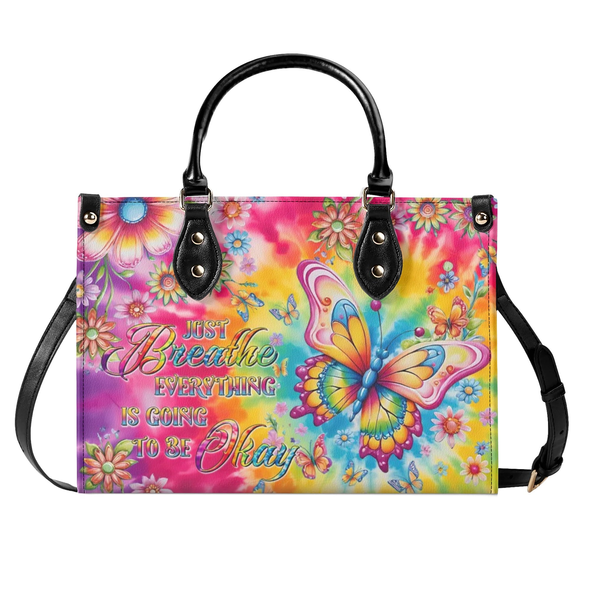 JUST BREATHE BUTTERFLY LEATHER HANDBAG - TLTR1907243